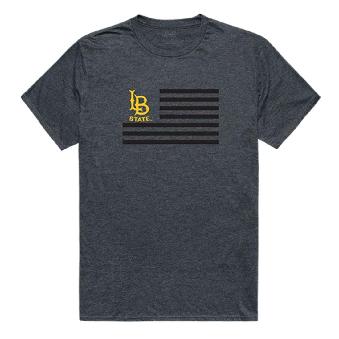 CSULB California State University Long Beach NCAA Flag Tee T-Shirt Heather Charcoal for Game Day & Campus Wear