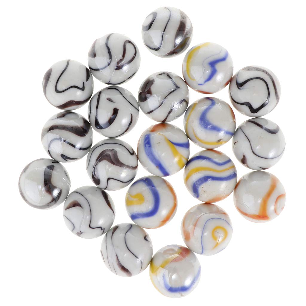 Deevoka 1 Inch Glass Marbles - Pack of 50 Colorful Small Marble Balls for Kids Games, DIY Crafts, Home Decor & Vase Fillers