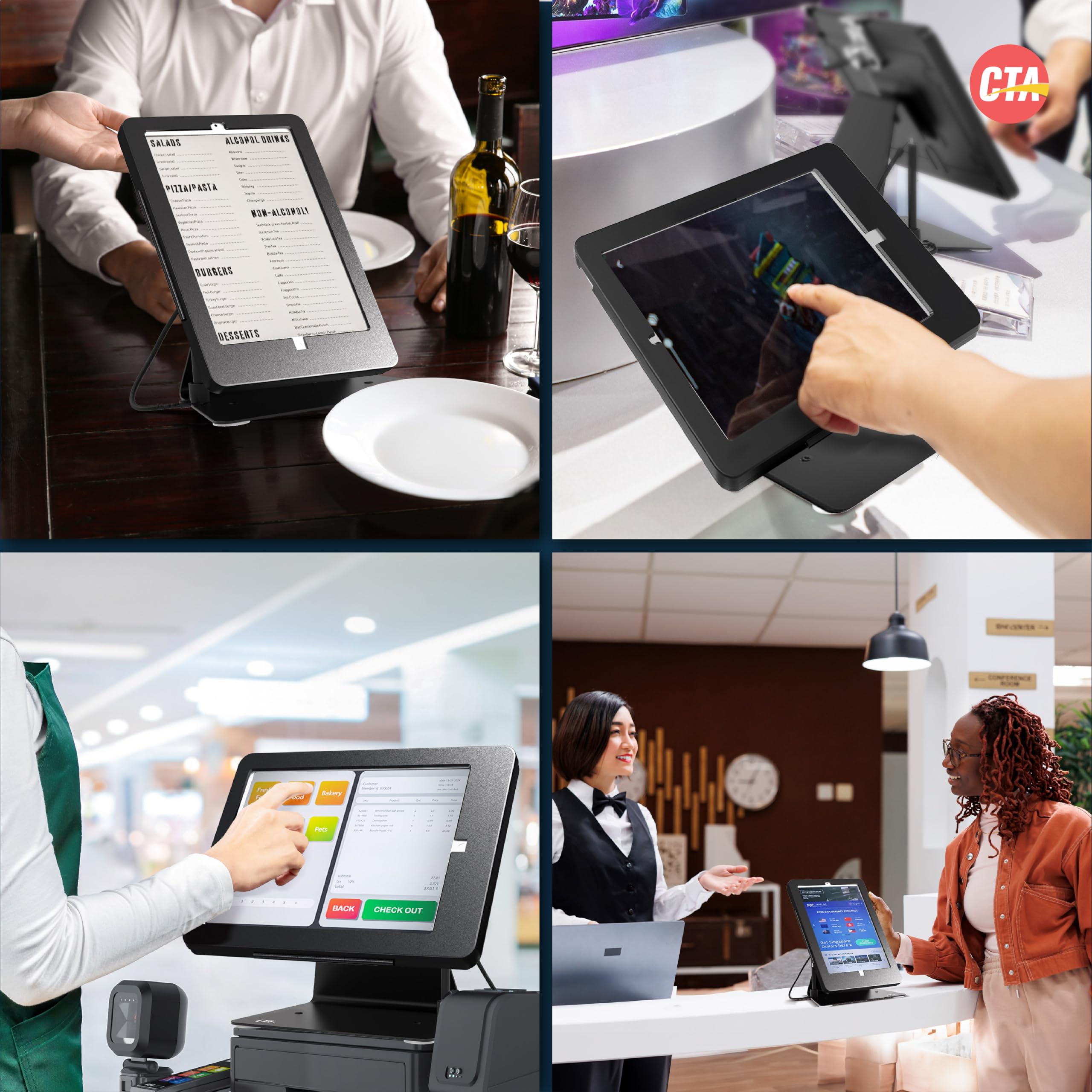 Secure Desktop Anti-Theft Stand for iPad 7th/8th/9th Gen 10.2