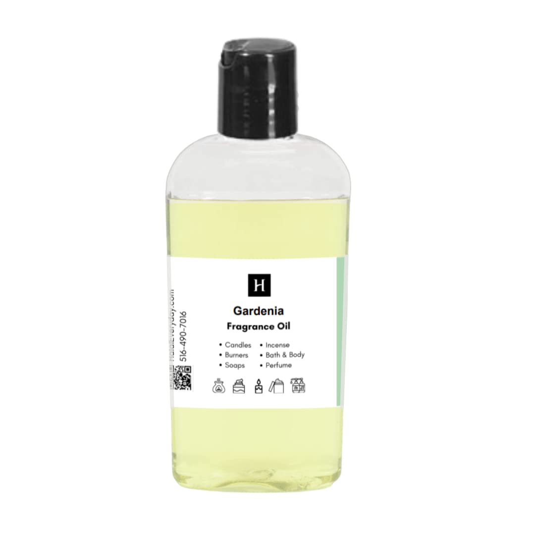 Halal Certified Fragrance Oil for Soap Making, Candle Warmer, Incense, Body Oil & DIY - 100% Pure Uncut Essential Oil - Gardenia Scent (2 oz) - Perfect for Aromatherapy, Home Scenting, and Handmade Beauty Products