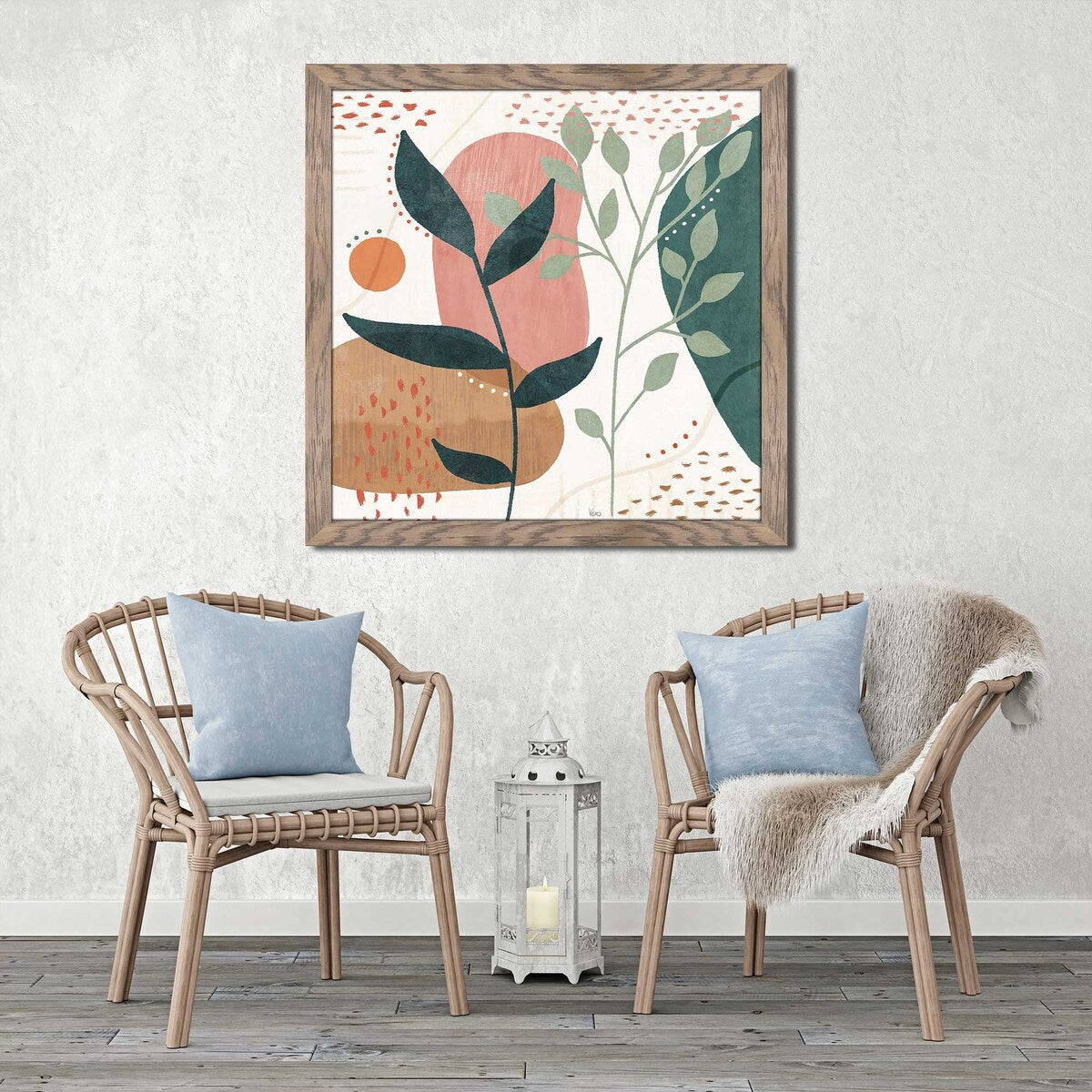 Abstract Blossom IV Floral Art Print on Acrylic by Veronique Charron - Modern Wall Decor for Living Room, Bedroom & Office