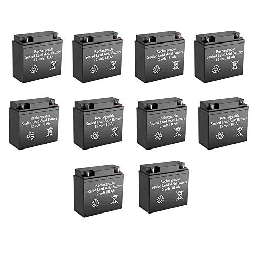 BSL1117 Replacement 12V 18Ah SLA Rechargeable Battery - Compatible with BatteryGuy Brand (Pack of 10) - Perfect for UPS Backup, Emergency Lighting, and Power Wheels
