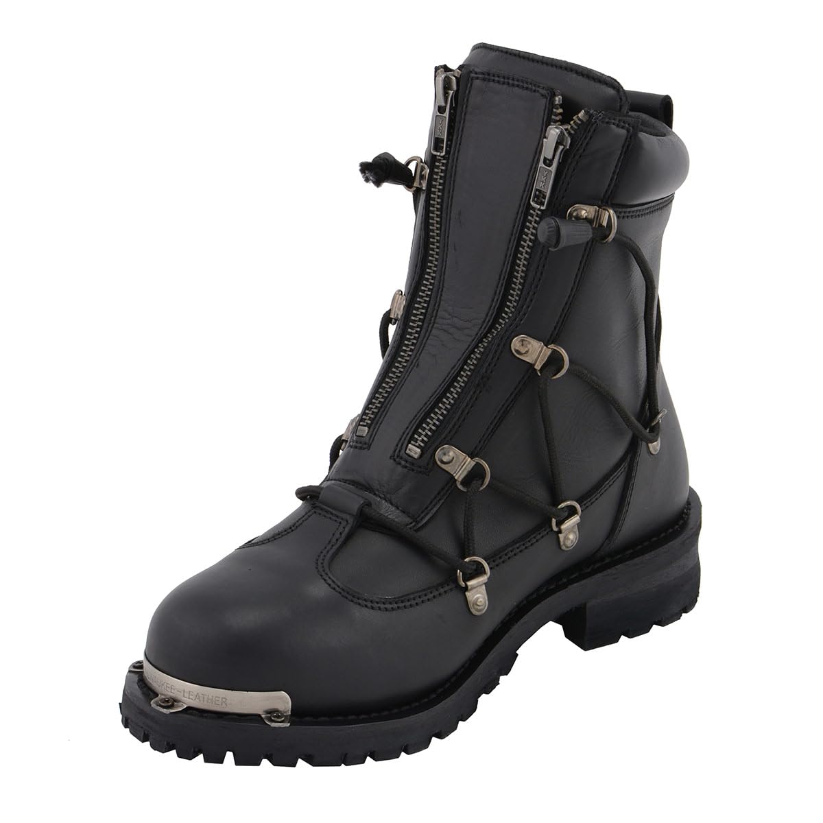 Milwaukee Leather Men's Black Smooth Plain Motorcycle Boots - Size 11 | Durable Riding Boots for Harley, Cruiser & Adventure Bikes | Perfect for Long Rides & Motorcycle Events