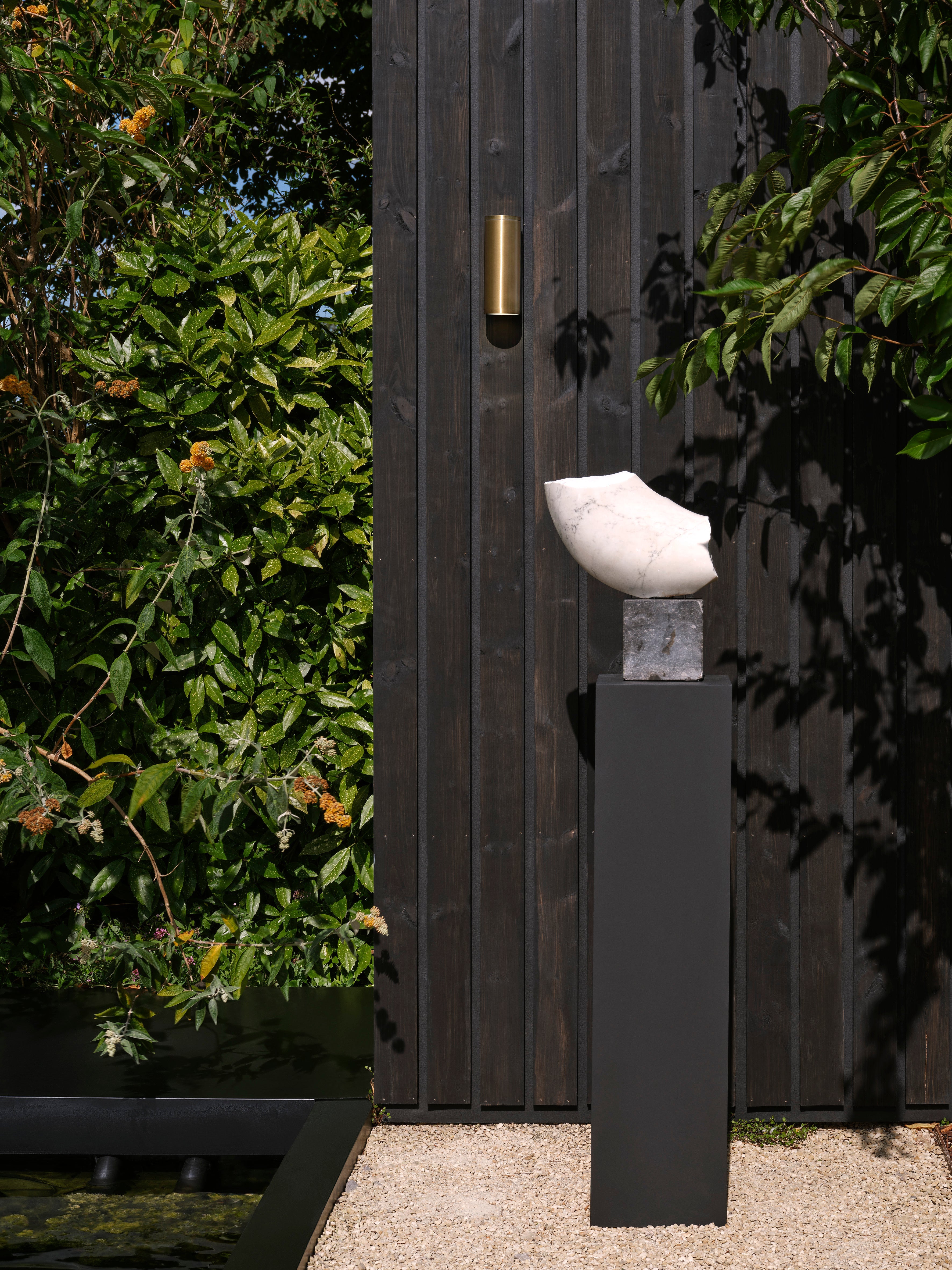 Ava 1/2Lt Coastal Wall Light - Brushed Stainless Steel/PVD Brushed Brass GU10 IP44 - Perfect for Beach House, Patio & Outdoor Lighting