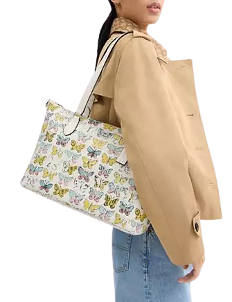 Coach Gallery Tote Bag with Butterfly Print - Stylish Designer Handbag for Women | Perfect for Work, Travel & Everyday Use