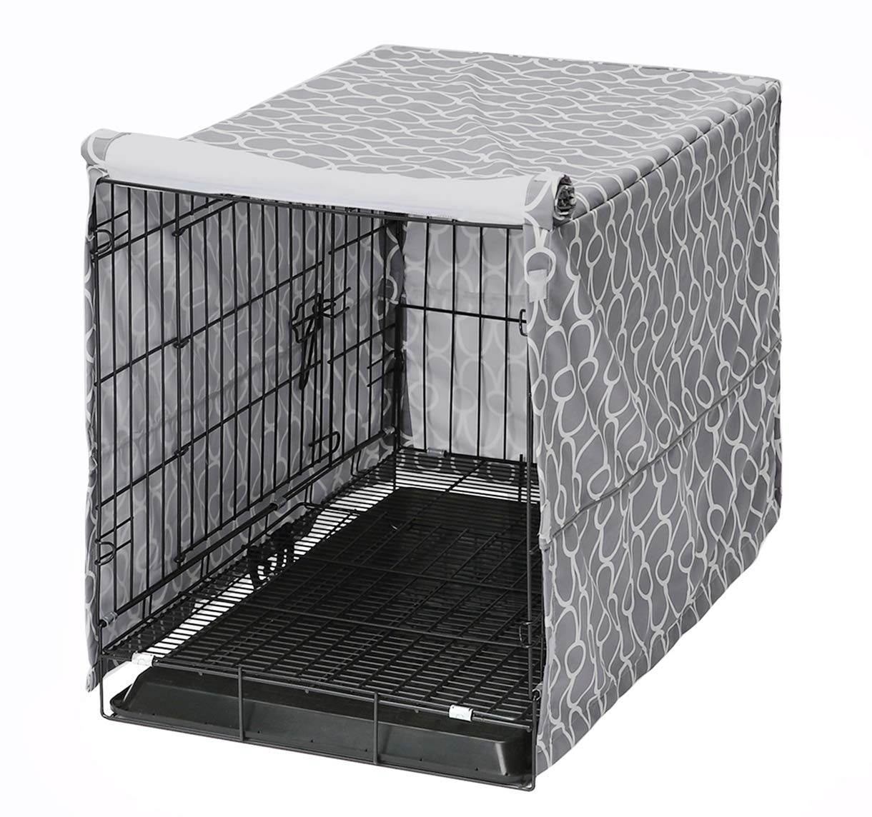 Heavy Duty Waterproof Nylon Dog Crate Cover for Wire Crates - Fits Most 25 Inch Kennels, Easy On/Off & Adjustable - Perfect for Travel, Home & Vet Visits