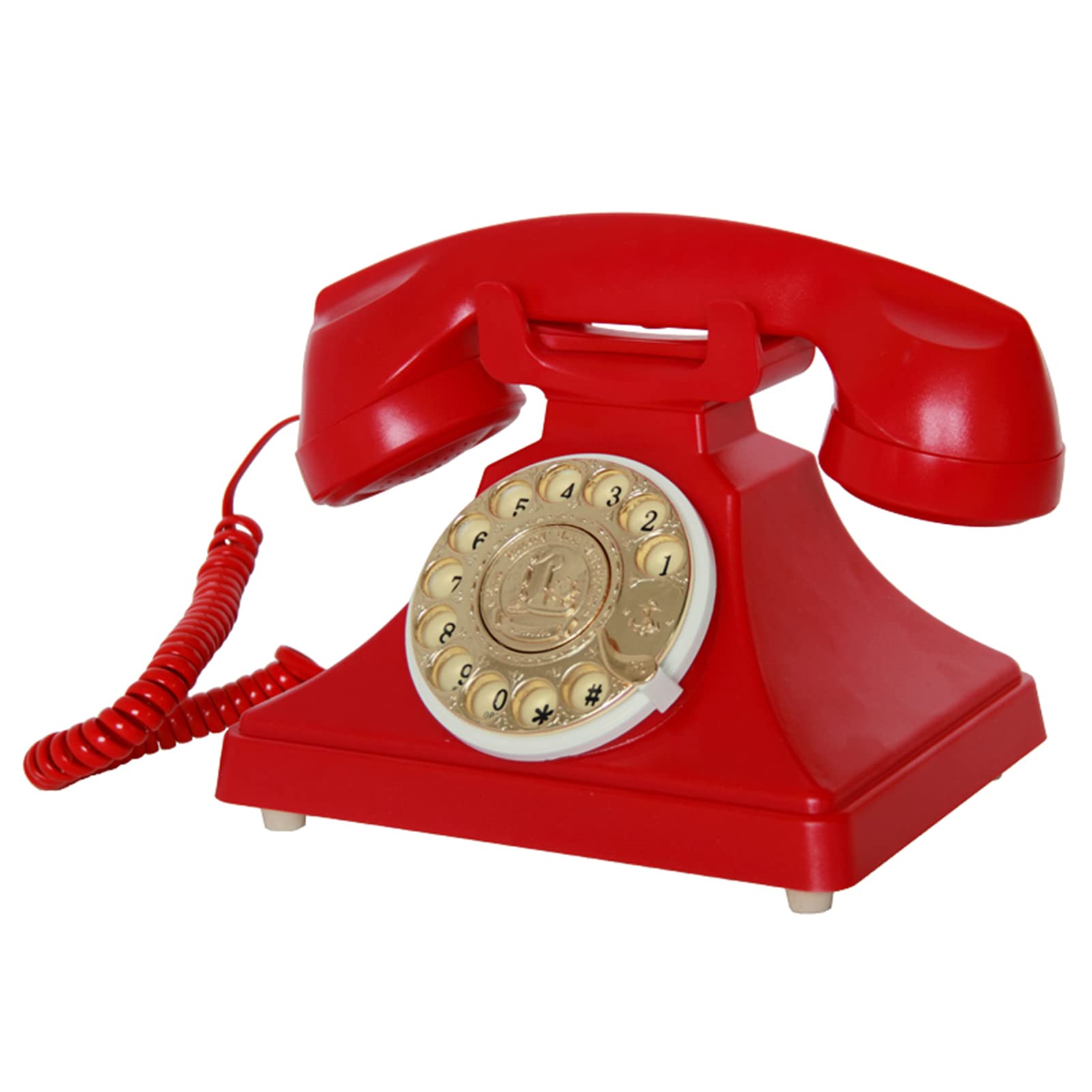 Vintage Rotary Phone - Antique Landline Telephone with Mechanical Ringer & Redial | Retro Corded Desk Phone for Home & Office Decor | Perfect for Vintage Themed Rooms, Film Props & Nostalgic Gifts