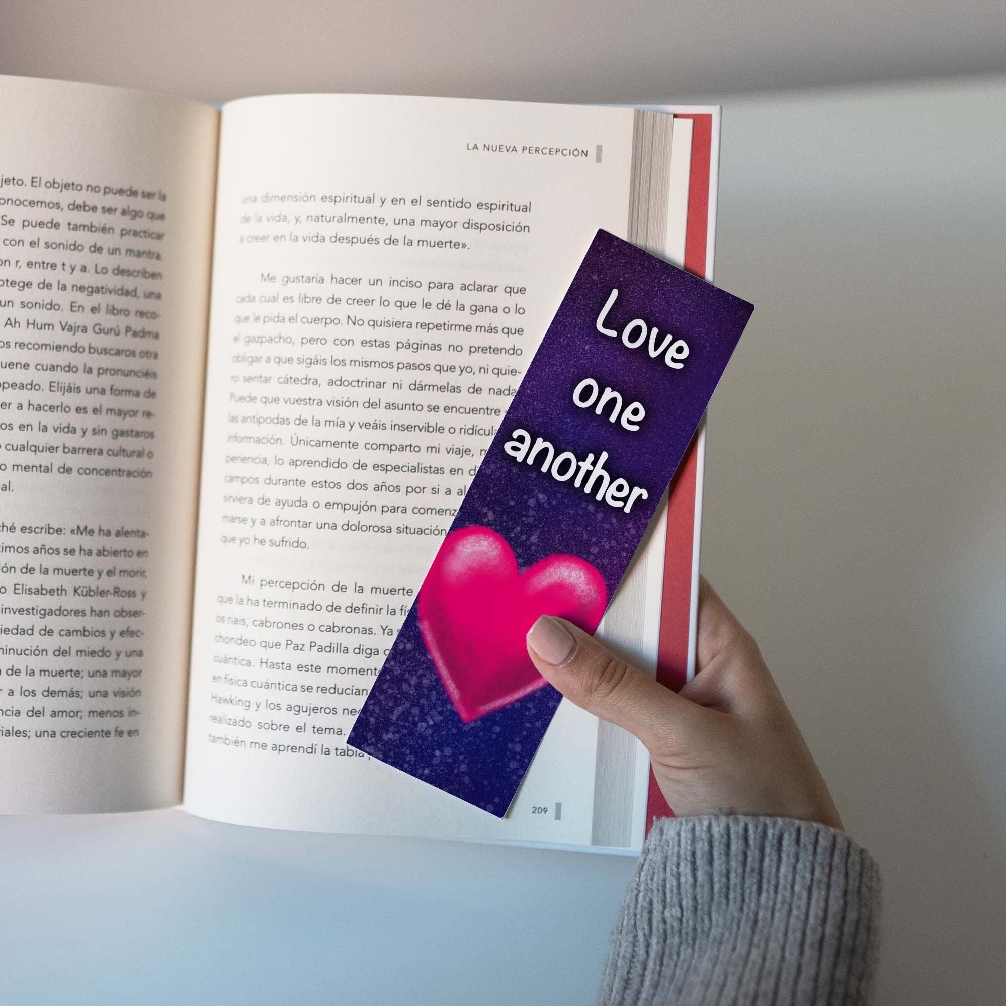 Bulk Pack of 25 Christian Bookmarks for Kids - John 13:34 'Love One Another' Bible Verse Book Markers, Sunday School Prizes & Scripture Gifts for Children & Youth - Perfect for Bible Study, Church Events & Religious Education