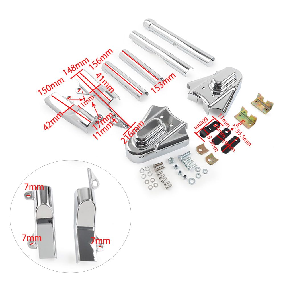 Chrome Rear Swingarm Covers & Phantom Axle Covers for Harley Softail 2000-2007 - Motorcycle Custom Parts for Enhanced Style & Protection on Cruiser Bikes
