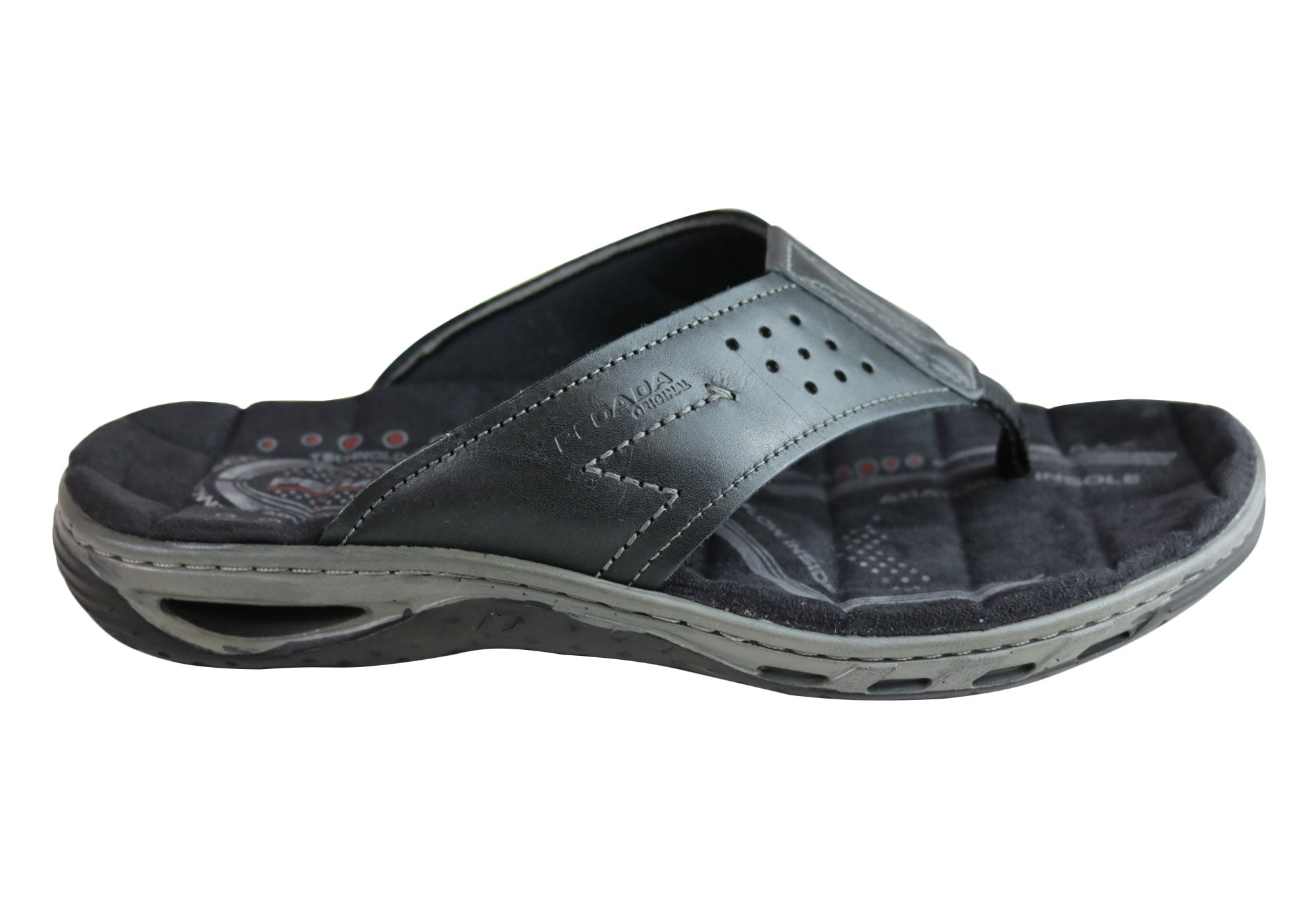 Premium Men's Leather Thong Sandals with Cushioned Comfort - Handcrafted in Brazil - Perfect for Beach, Pool & Casual Summer Wear