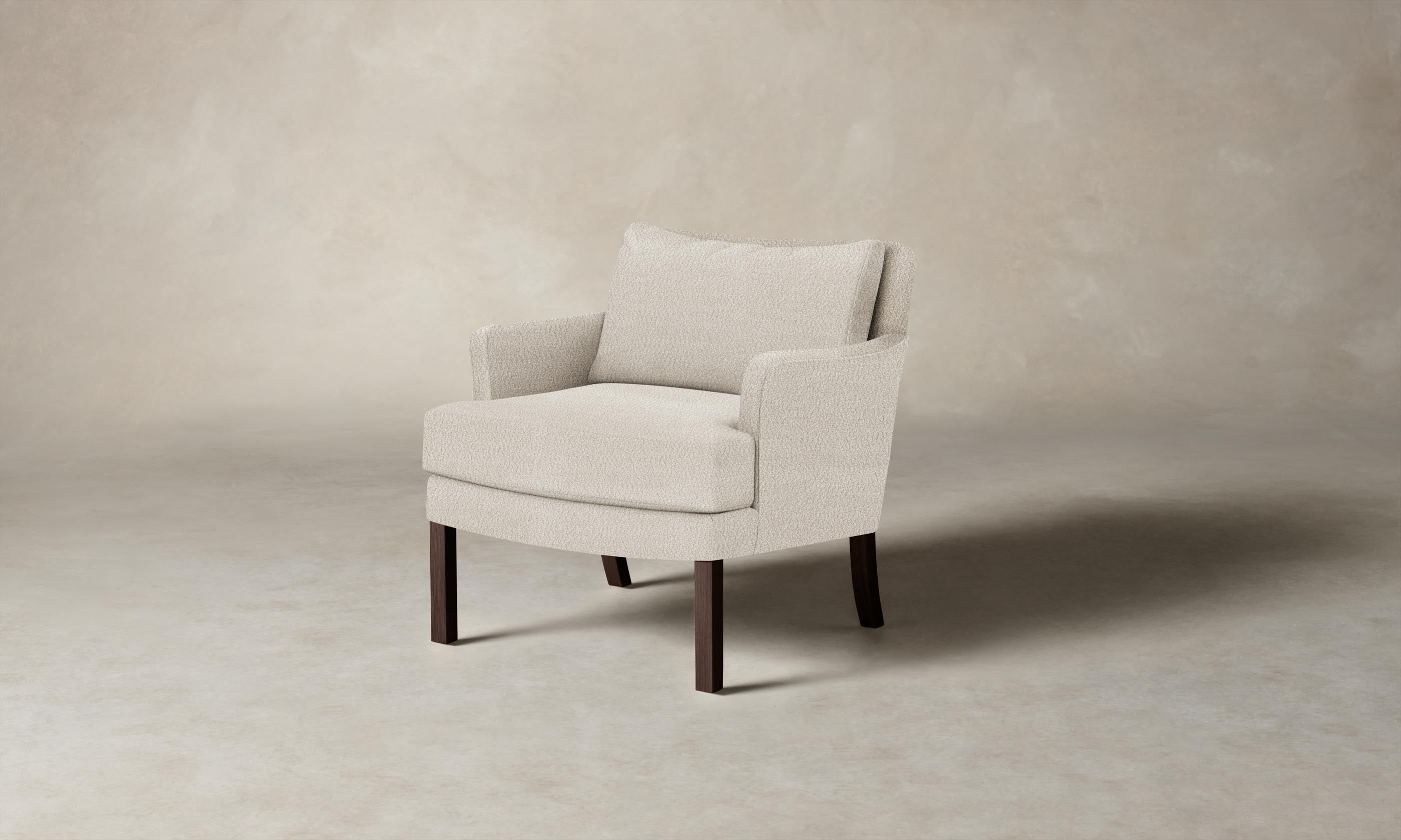 Kaye Chair - Italian Bouclé Fossil Fabric Upholstered Accent Chair for Living Room, Bedroom & Office | Modern Comfort Seating