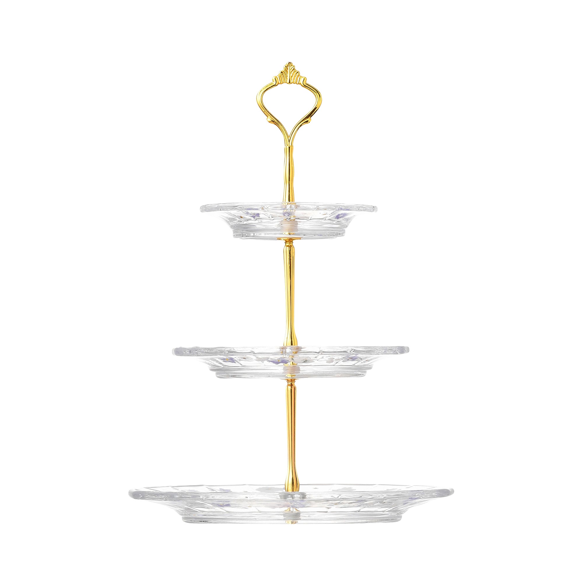 Elegant Purple Flower Frill Glass Stand - Perfect for Home Decor, Wedding Centerpieces & Gift Displays