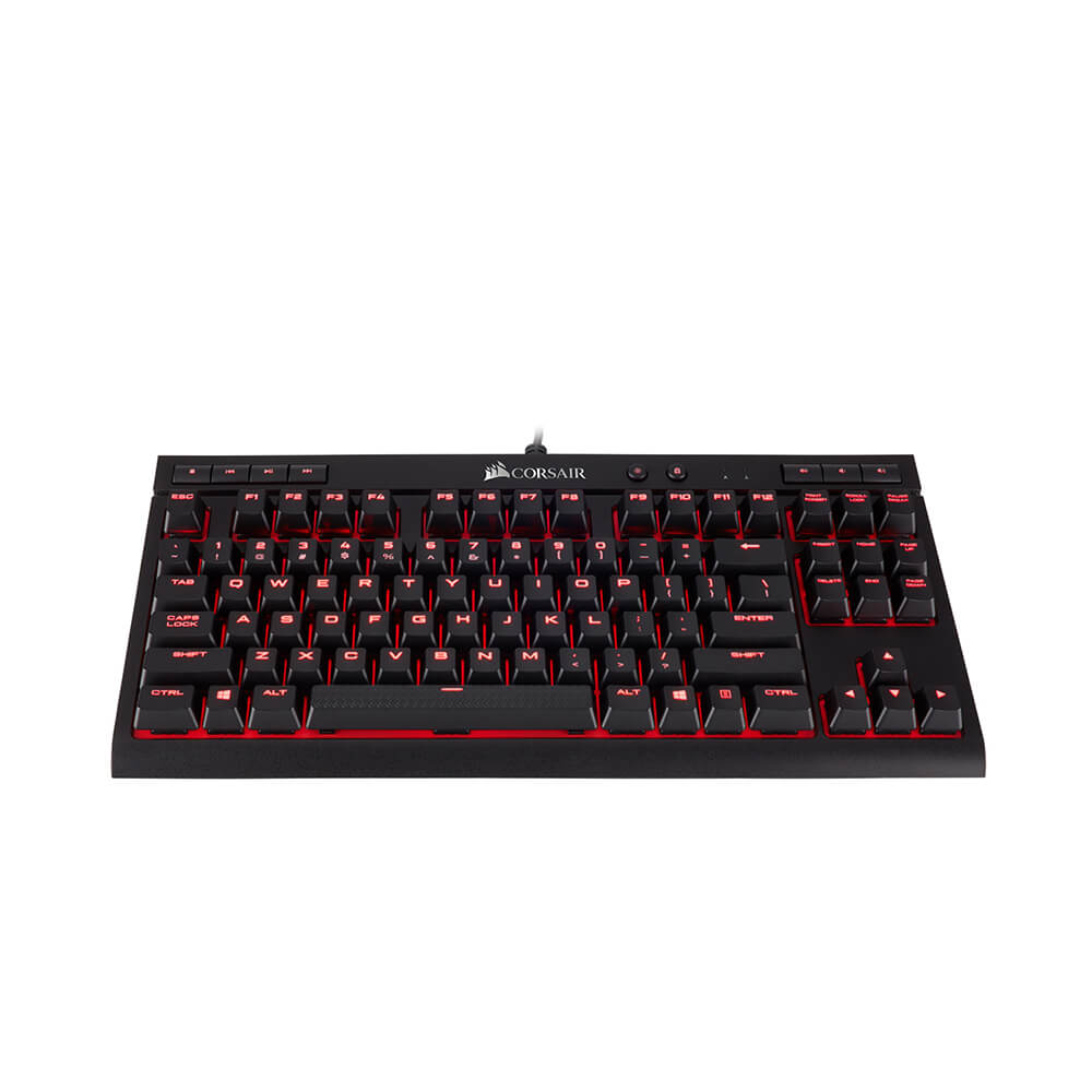 Corsair K63 Compact Mechanical Gaming Keyboard with Cherry MX Red Switches - Perfect for PC Gaming & Typing