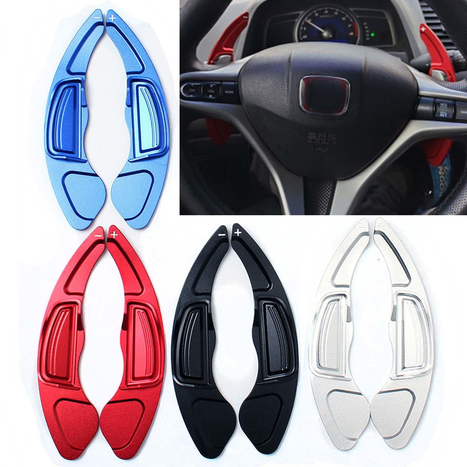 JEZOE 2-Piece Aluminum Steering Wheel Paddle Shift Extension Kit - Compatible with Honda Civic 2009-2012, Fit 2009-2013, CR-V 2009-2013 & City 2008 - Upgrade Your Driving Experience for Sporty Shifting & Enhanced Control