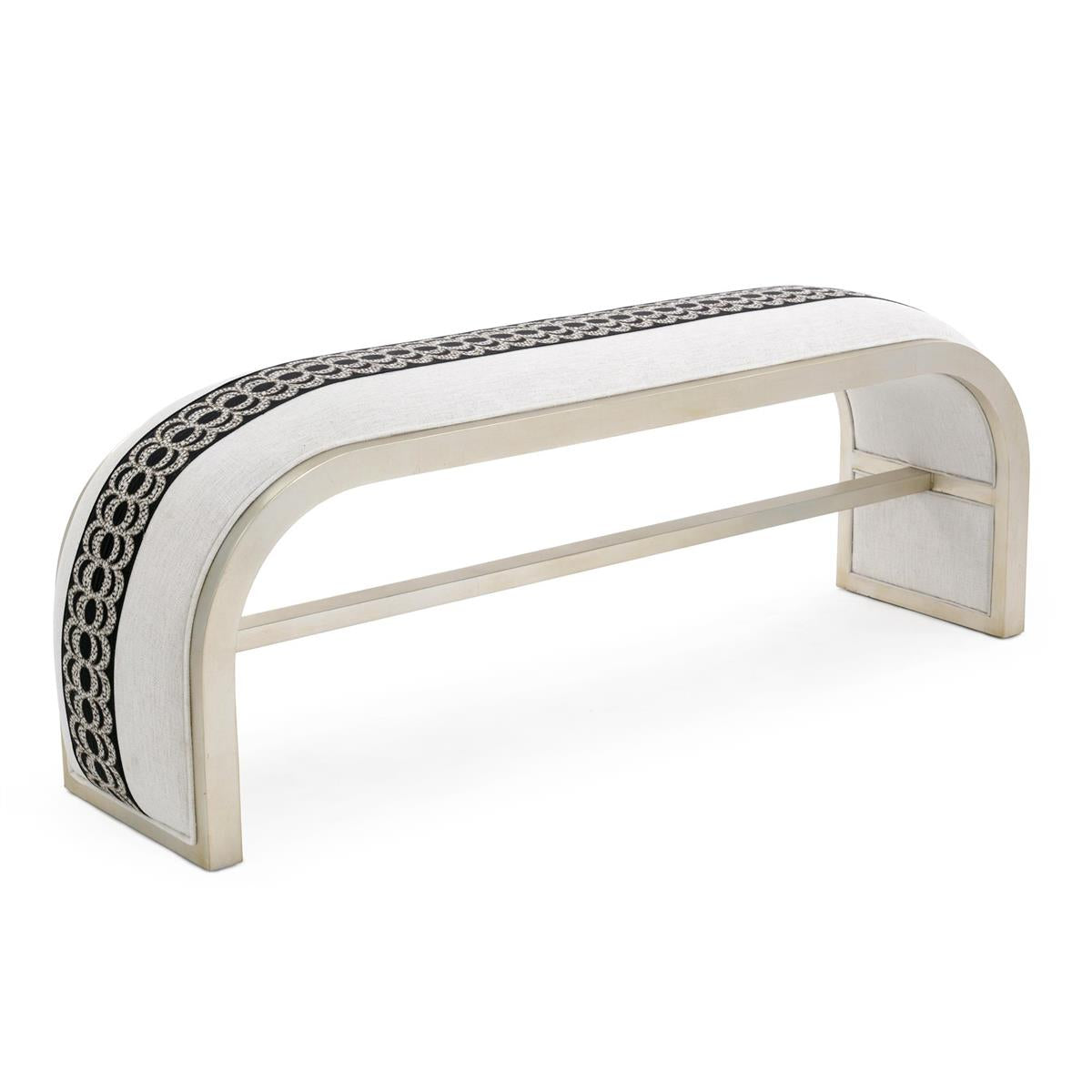 Aintree Curved Bench - Modern Outdoor Garden Bench with Comfortable Backrest, Weather-Resistant Wood for Patio, Backyard, and Park Seating
