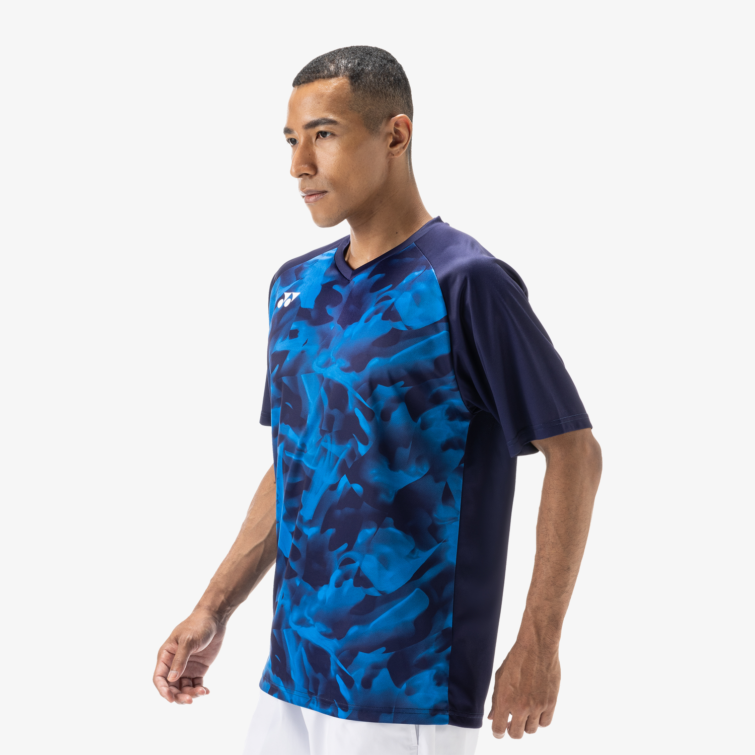 Yonex YM0033 Men's Crew Neck T-Shirt - Navy Blue - Comfortable & Breathable for Sports & Casual Wear
