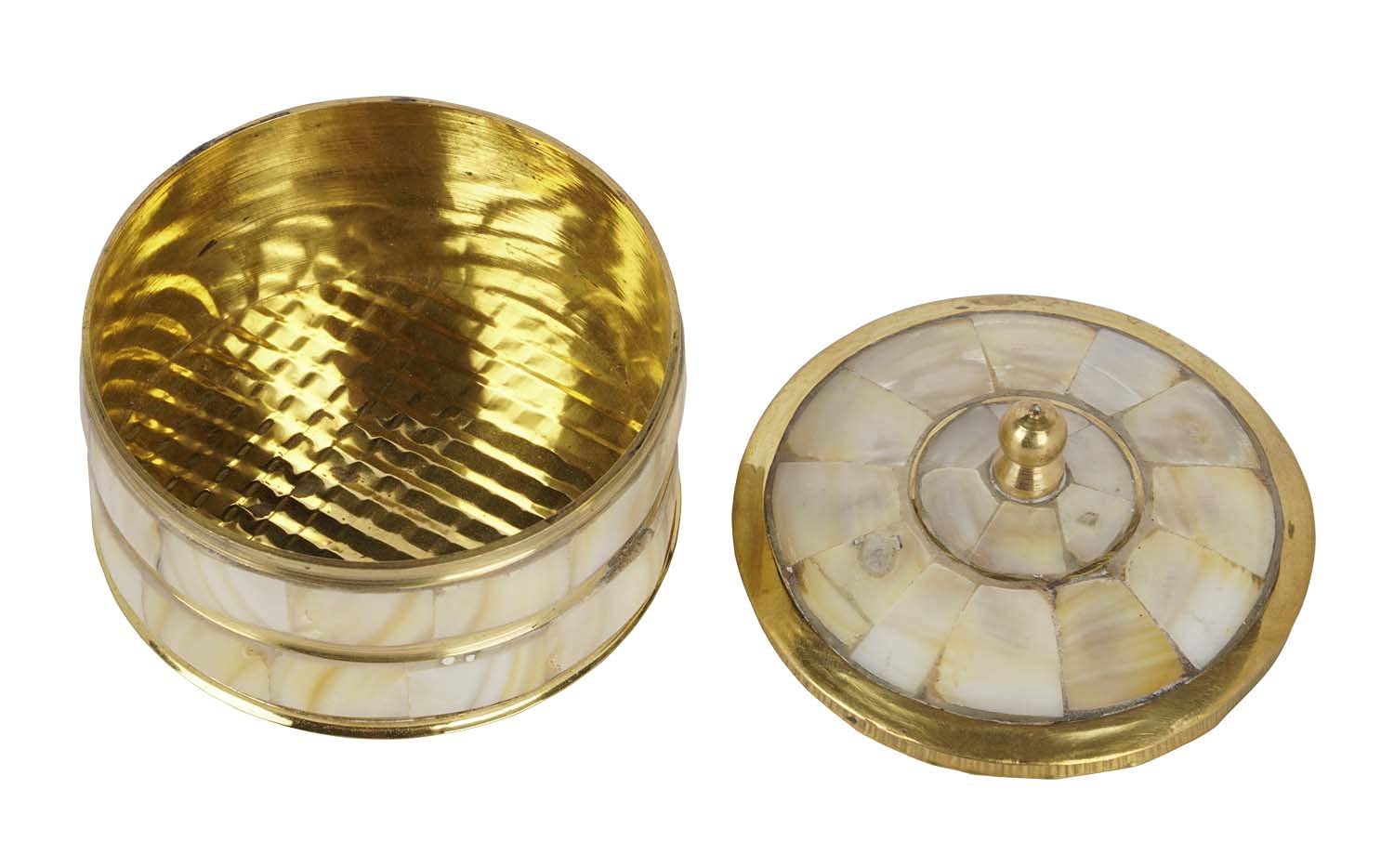 Elegant Brass Jewelry Box - Handcrafted Ring & Earrings Organizer, Decorative Storage Keepsake Gift for Women | Perfect for Dresser, Vanity & Travel