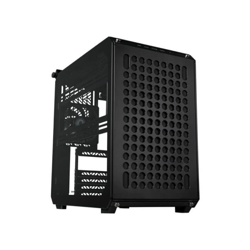 Cooler Master Q500 KGNN S01 Cm Qube 500 ATX Mid Tower PC Case with Tempered Glass Side Panel - Black | High Airflow Gaming Computer Case for Custom Builds & RGB Setups