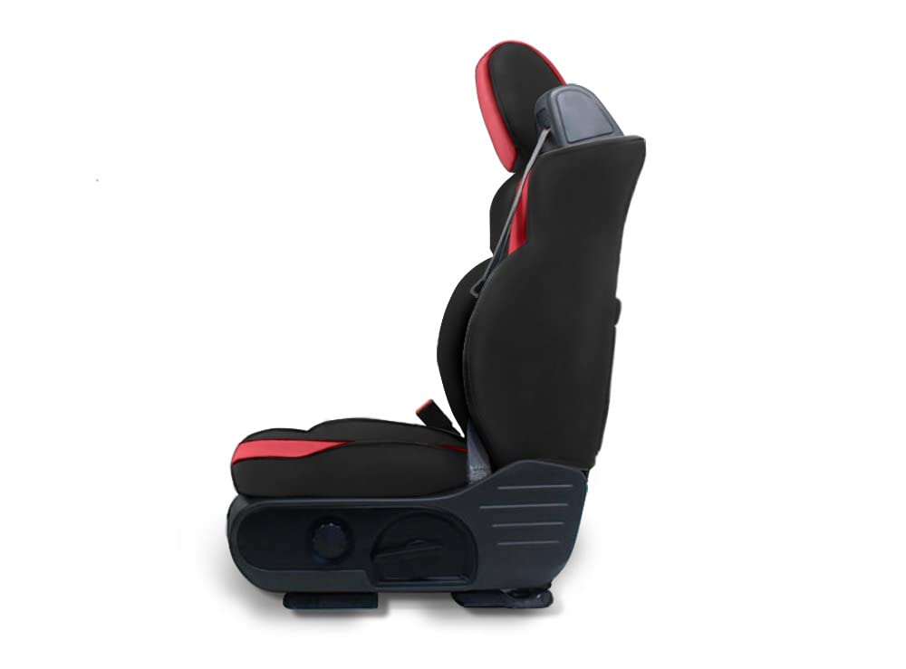 Custom Fit Neoprene Seat Covers for 2004-2008 Ford F150 Pickup Truck - Red Rose & Black Sides (Driver & Passenger) - Durable Protection & Comfort for Work & Road Trips