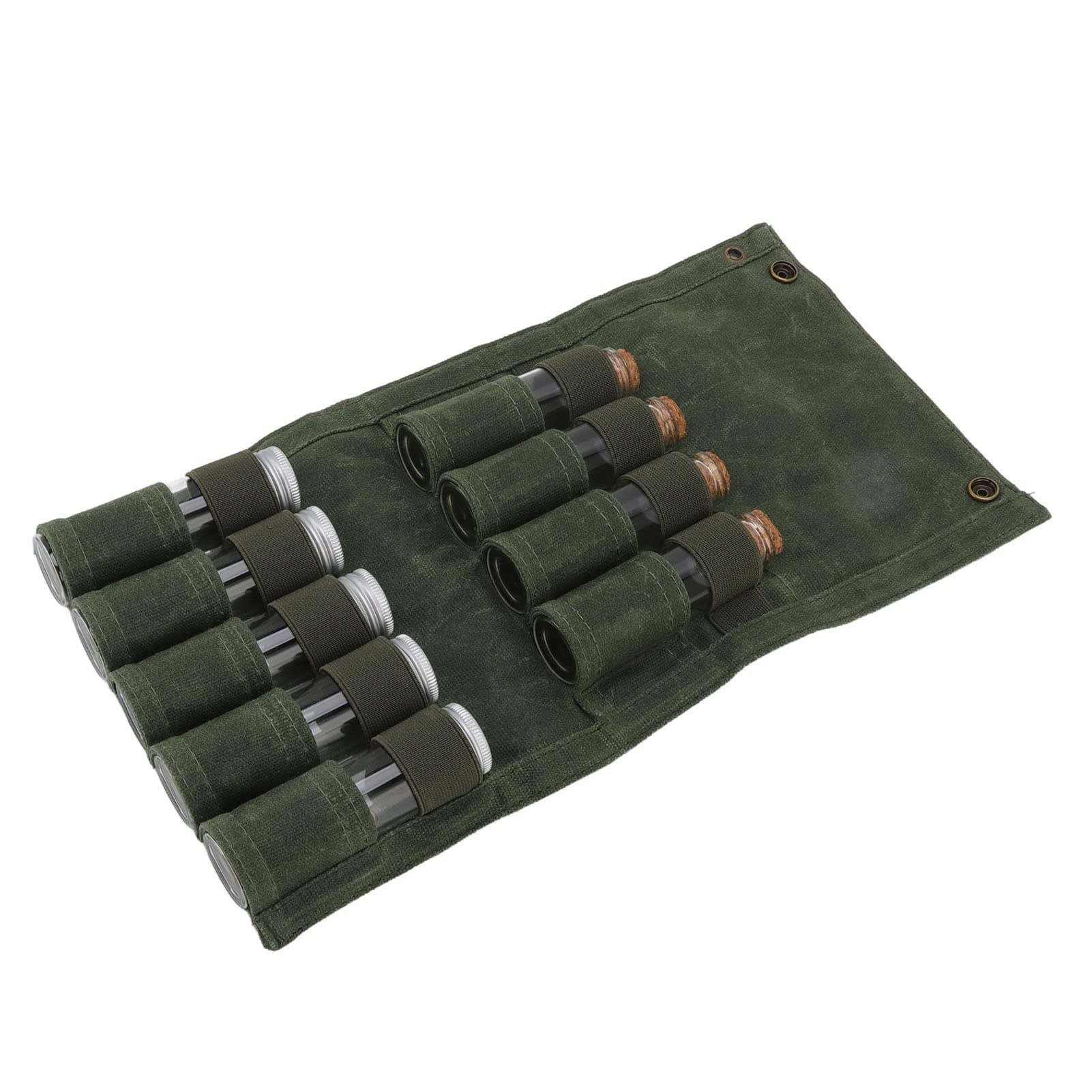 Premium Portable Spice Bag - Durable Tear-Resistant Wax Canvas Seasoning Storage Pouch for BBQ, Camping & Outdoor Cooking (OD Green) | Compact Spice Organizer for Grilling, Picnics & Travel