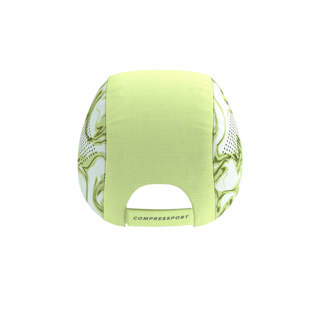 Compressport Unisex Pro Racing Cap - Green Camo/Fluo Red | Lightweight Performance Hat for Running, Cycling & Outdoor Sports