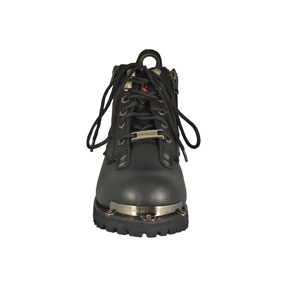 Milwaukee Leather Women's 6-Inch Double Zip Motorcycle Boots - Waterproof & Comfortable Riding Boots for Women - Perfect for Harley, Cruiser & Street Bikes