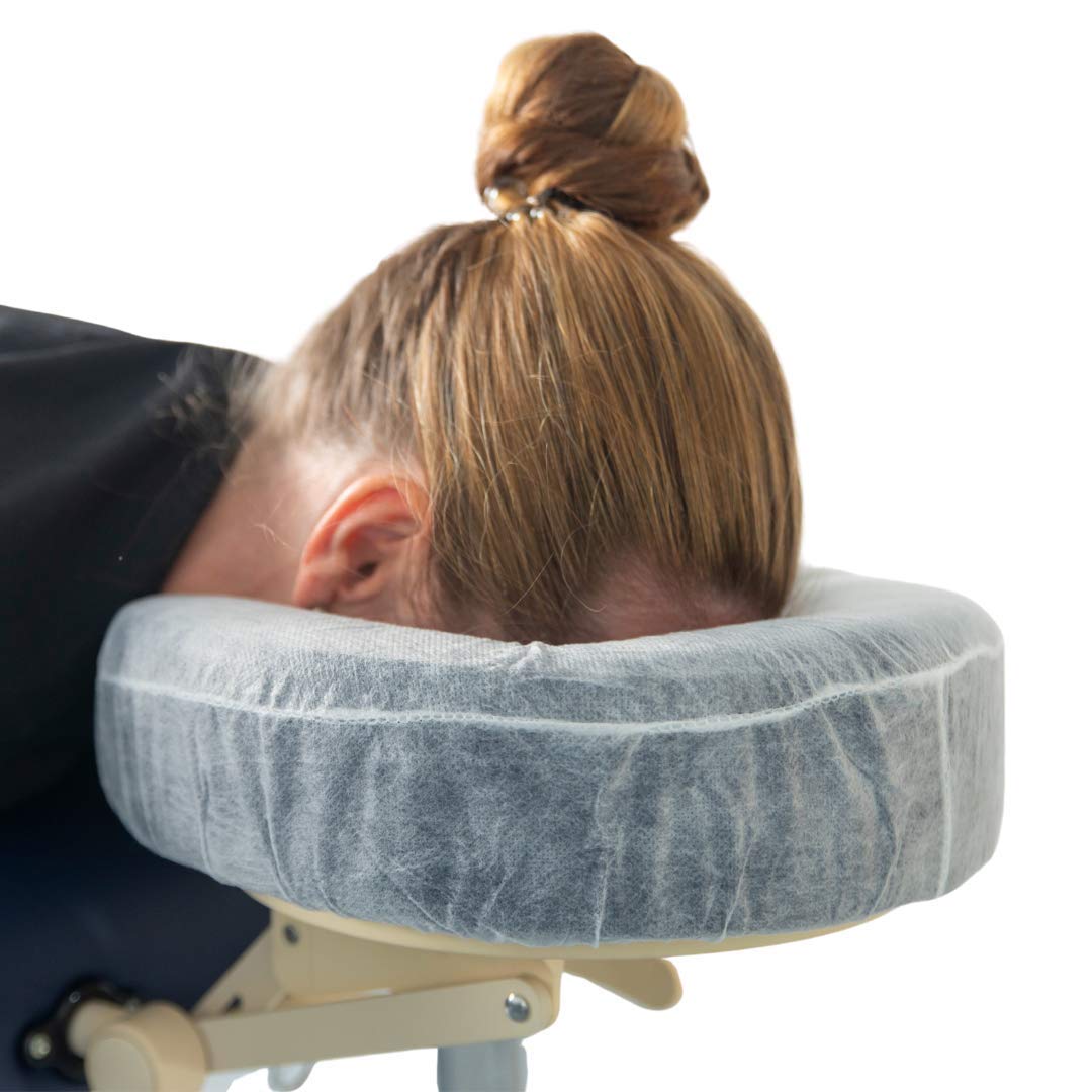 **Disposable Face Cradle Covers for Massage Tables & Chairs - Soft, Non-Stick, Medical Grade Headrest Covers (50-Pack) - Ideal for Spas, Clinics & Hygienic Massage Sessions**