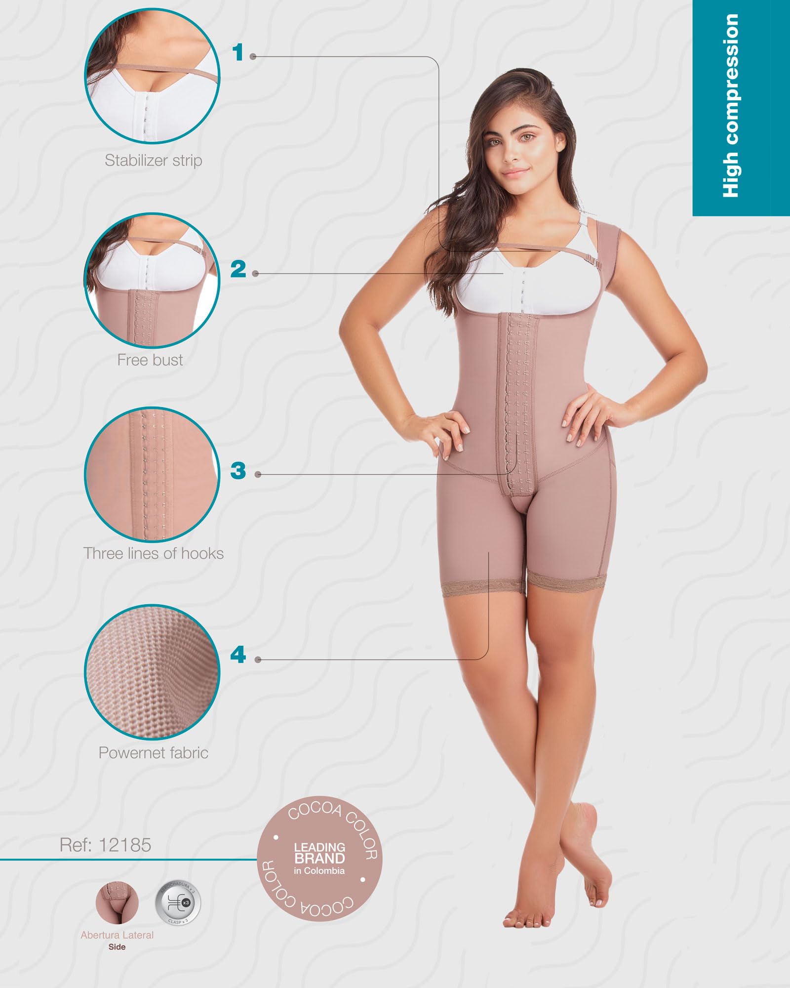 DELIE Shapewear for Women - Tummy Control & Butt Lift Waist Trainer, Post-Surgery Compression Garment | Colombian Fajas Moldeadoras | Perfect for Daily Wear, Special Occasions & Postpartum Recovery
