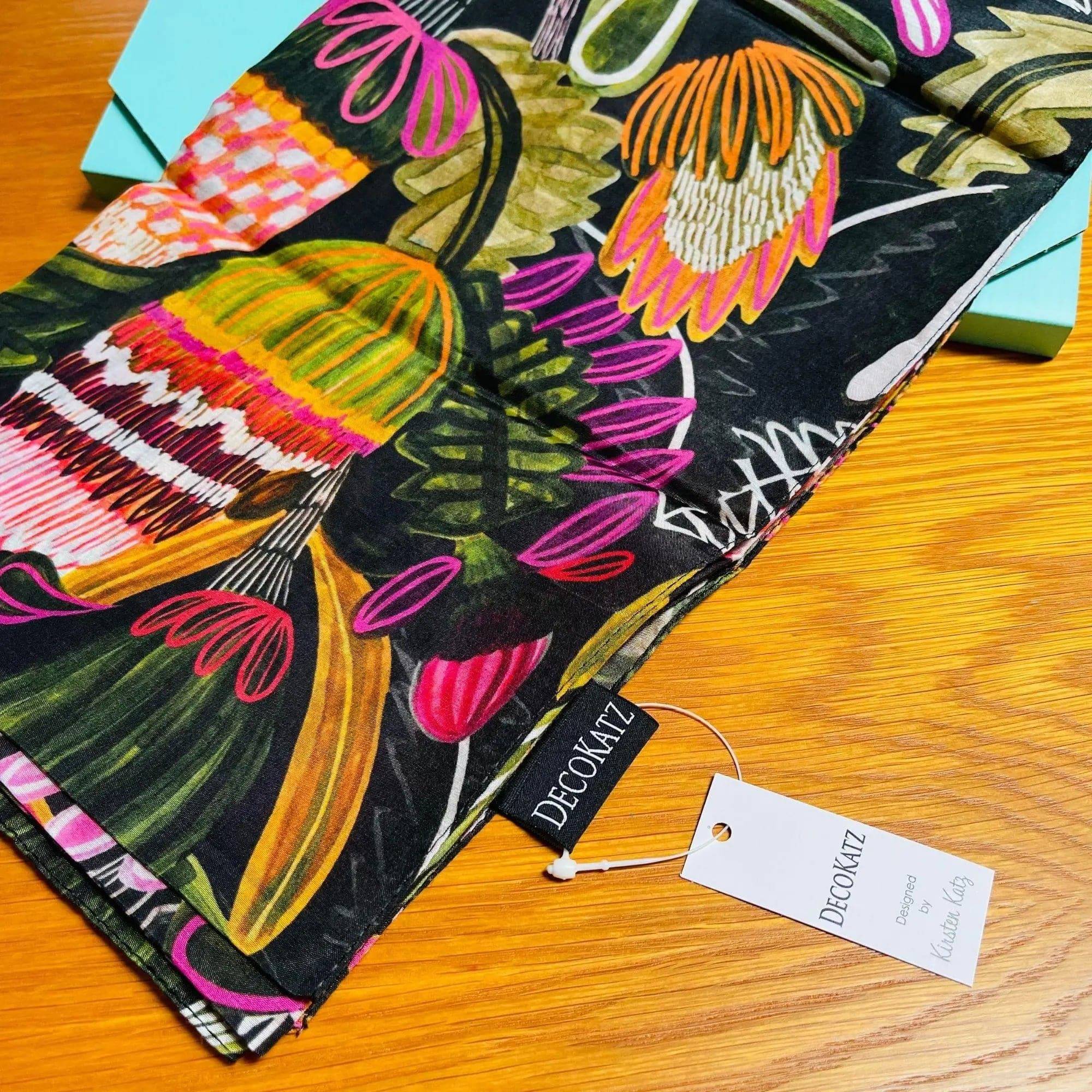 Bush Banksia Silk Scarf - Elegant Australian Floral Print Shawl for Women | Perfect for Weddings, Parties & Office Wear
