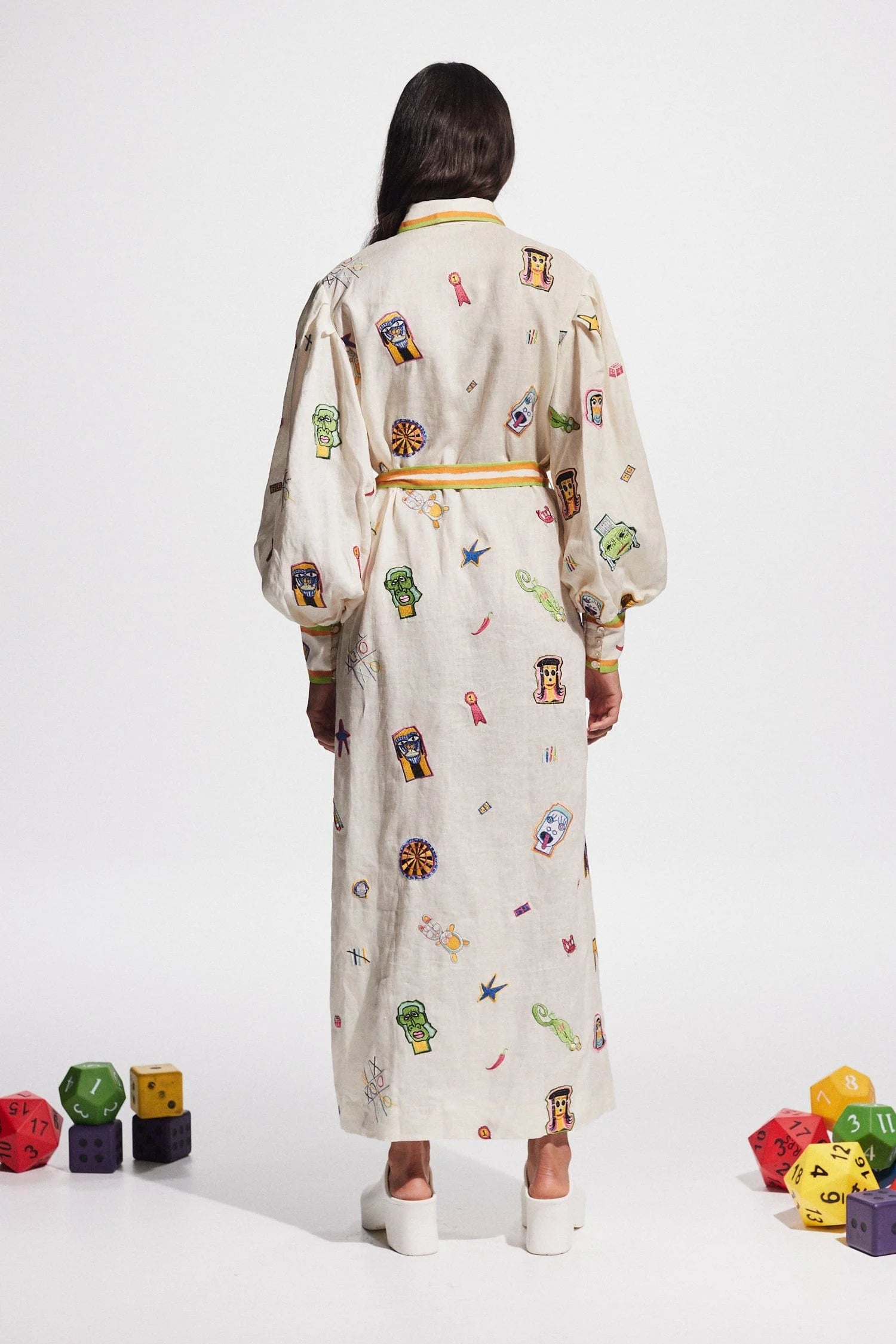 Checkers Embroidered Shirtdress for Women - Stylish Casual & Office Wear - Perfect for Spring & Summer Outfits