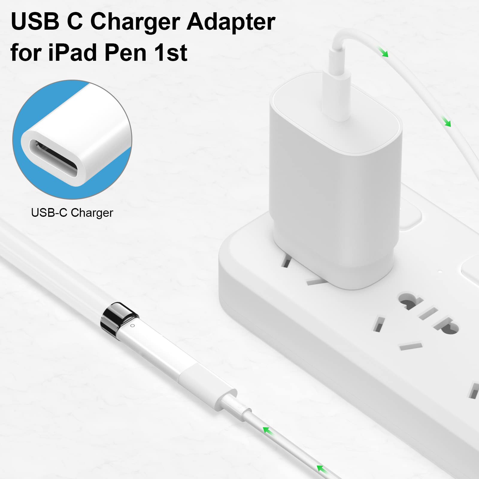 ACAGET USB-C to Apple Pencil Adapter for iPad 11th Gen 2025 & 10th Gen 2022 - Lightning to USB-C Charger Converter for 1st Gen Apple Pencil - Perfect for Digital Artists, Note-Taking & iPad Pro Accessories
