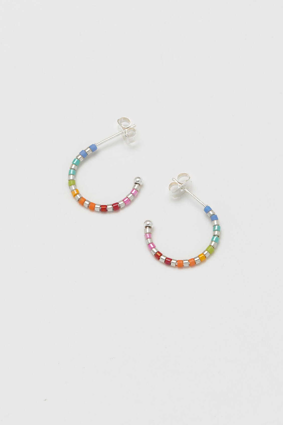Rainbow Beaded Hoop Earrings for Women - Colorful Bohemian Dangle Earrings - Perfect for Festivals, Parties and Everyday Wear