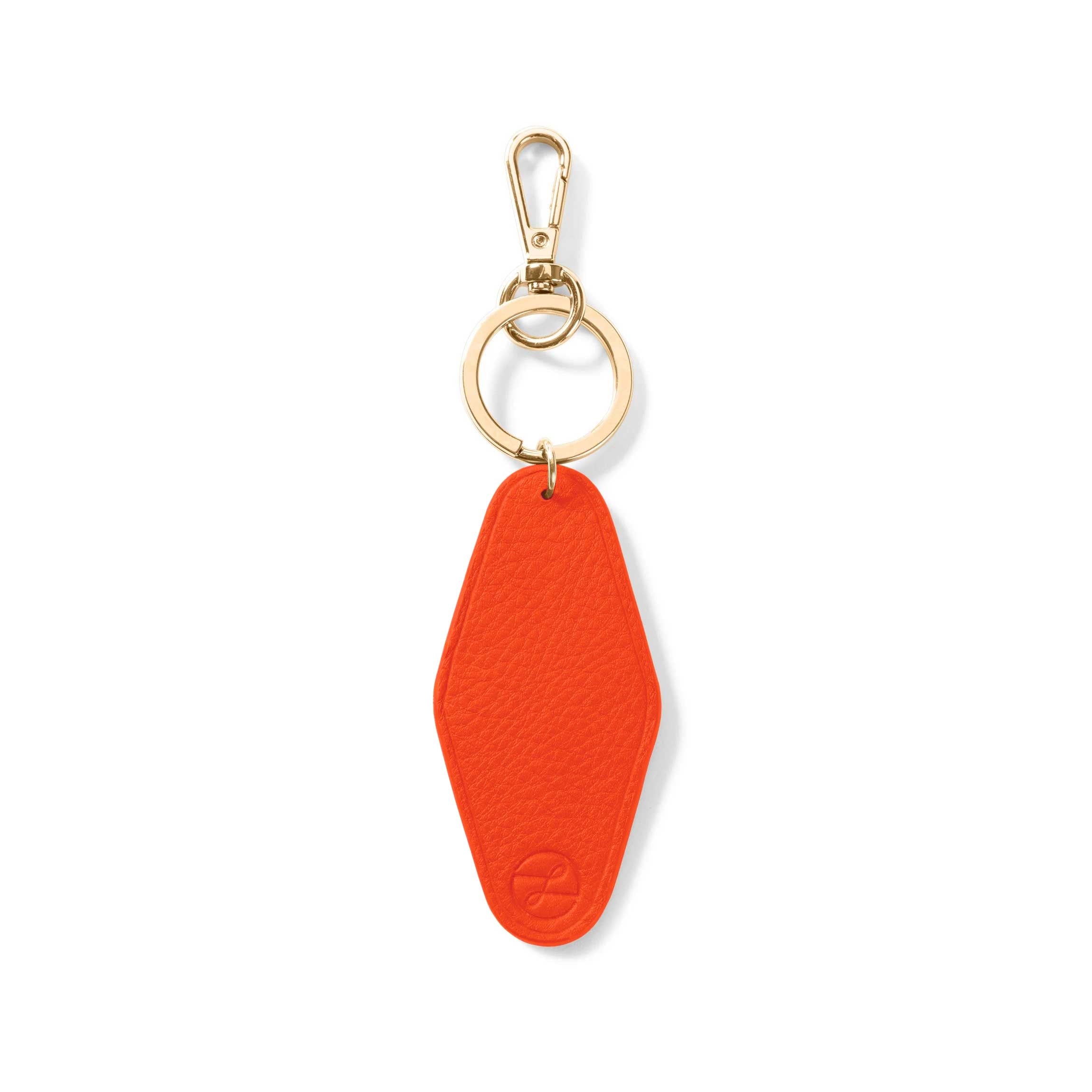 Custom Hotel Keychain - Clementine & Sand Stripe Design for Key Organization | Perfect for Hotels, Resorts, and Travel Accessories