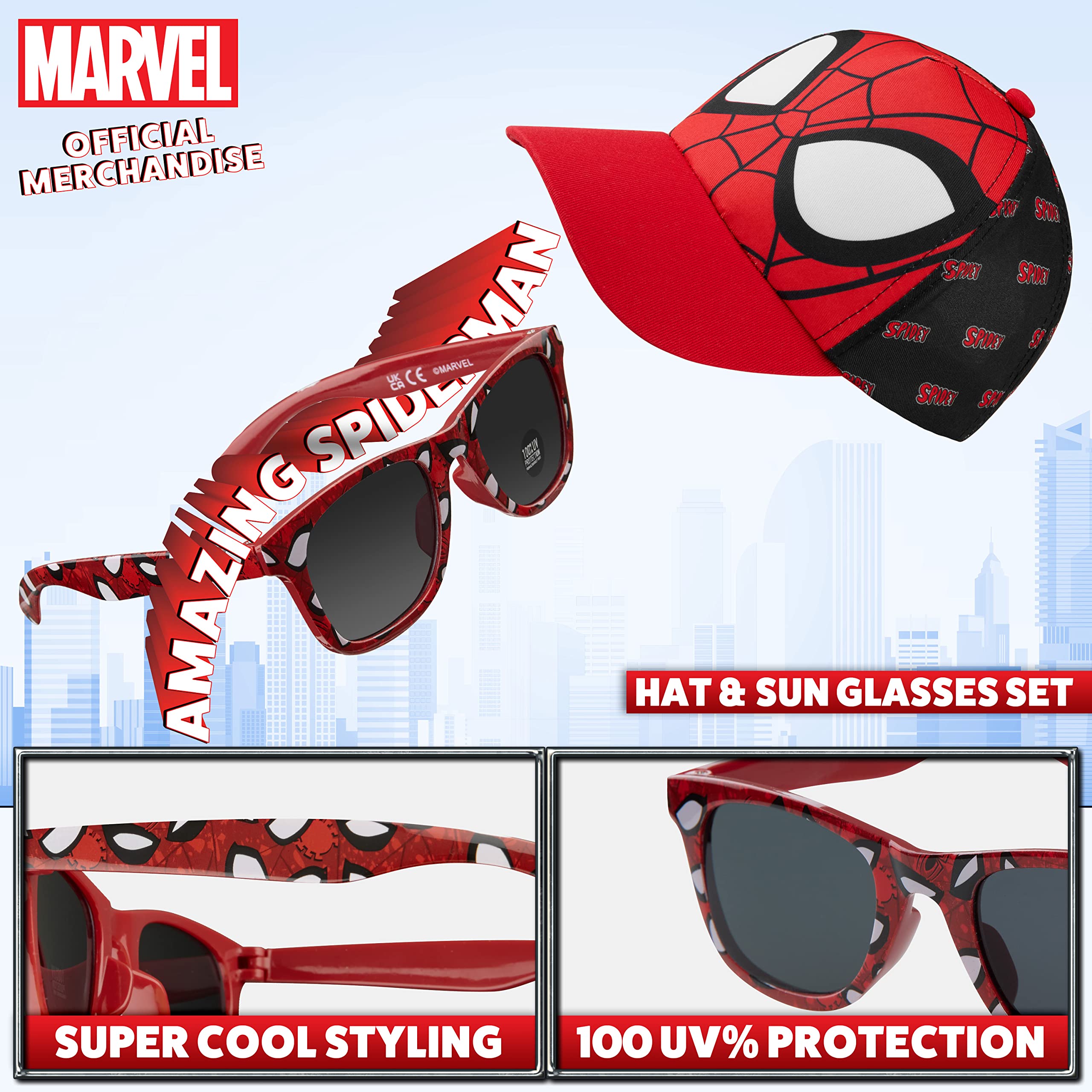 Marvel Baseball Cap for Boys - Adjustable Breathable Summer Hat for Outdoor Sports