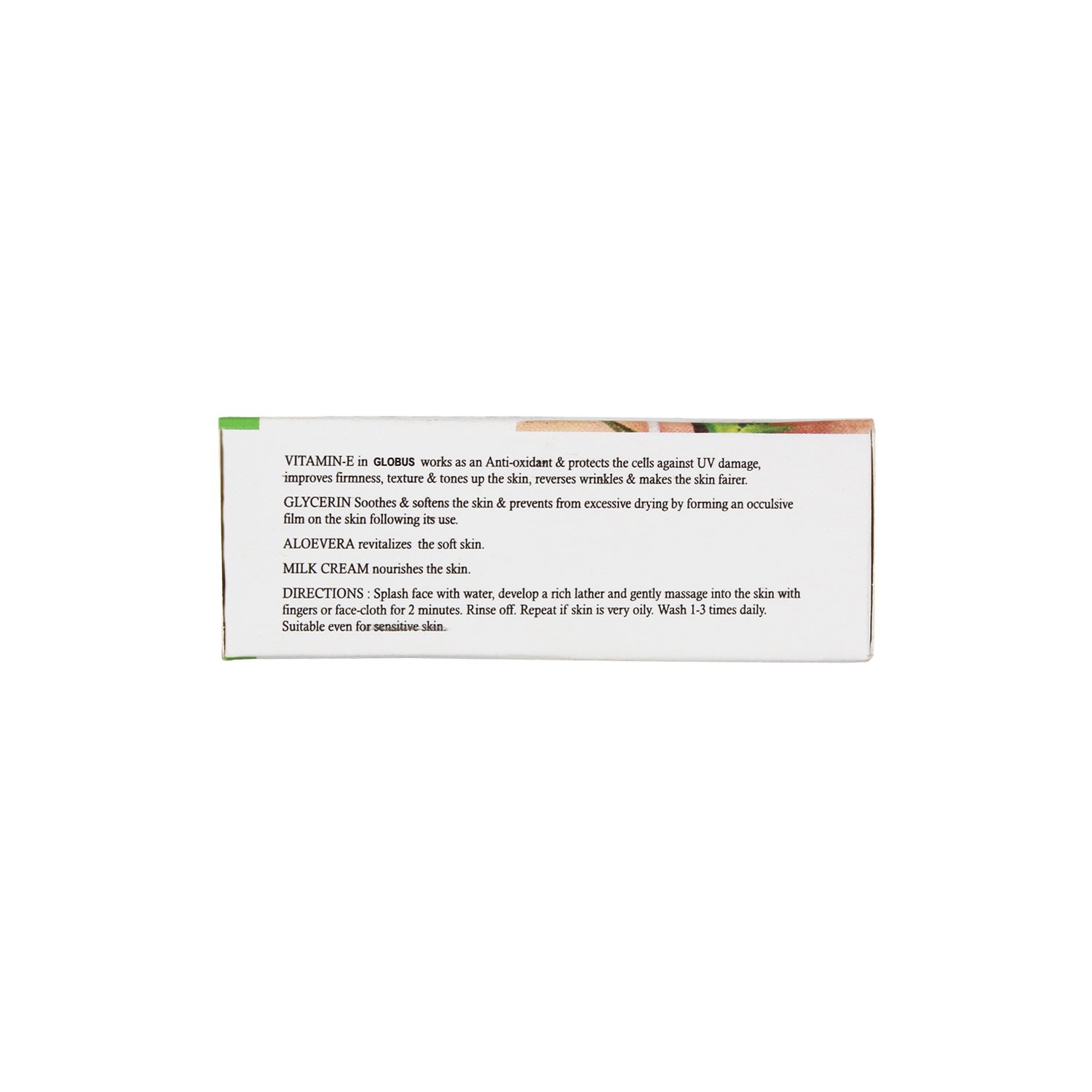 Globus Remedies Aloe Vera Vitamin-E & Milk Cream Soap Bar - 75g (Pack of 4) | Moisturizing & Gentle Cleansing for Dry & Sensitive Skin | Face & Body Wash for Daily Skincare Routine