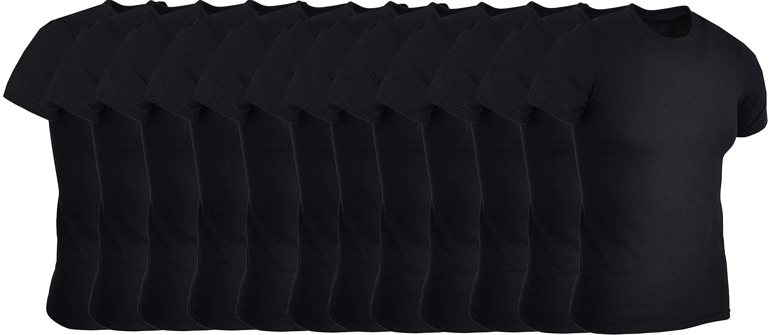 BILLIONHATS 12 Pack Big & Tall Men's Cotton T-Shirts - Premium Fitted Lightweight Short Sleeve Tees for Casual Wear, Gym & Everyday Comfort