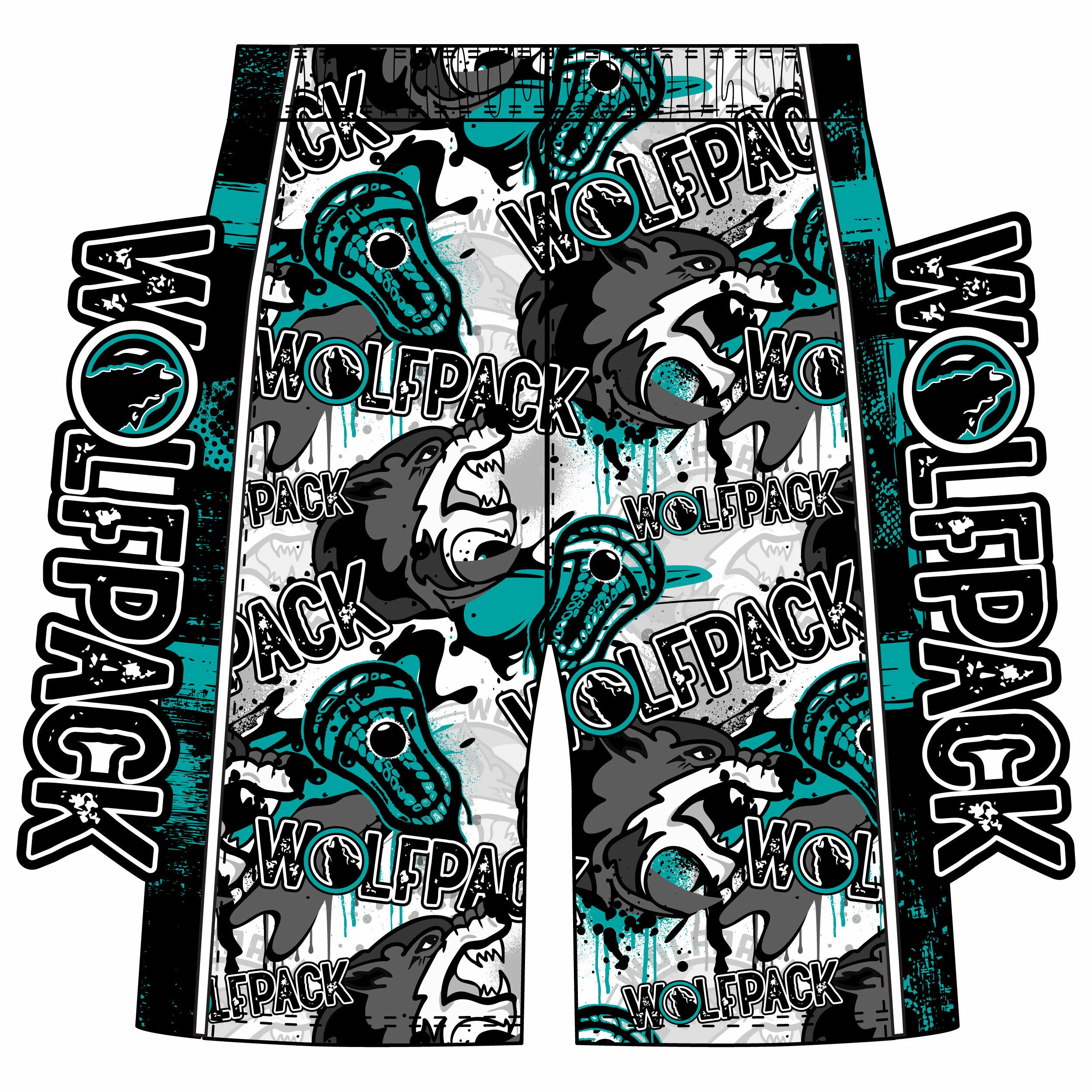Boys & Men's Wolfpack Lacrosse Drip Attack Shorts - Performance Athletic Shorts for Lacrosse Training & Games - Perfect for Sports Practice, Gym Workouts & Casual Wear