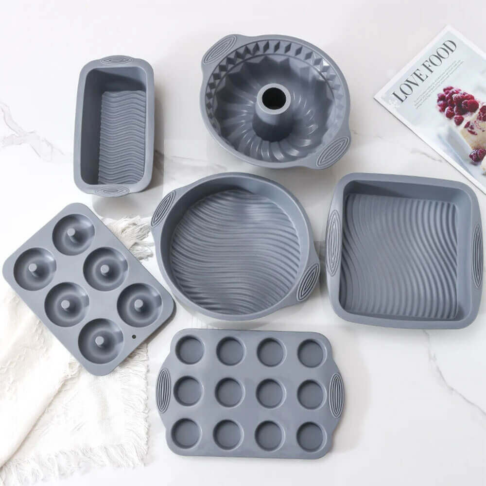 Non-Stick Silicone Loaf Pan & Square Baking Pan Set - Durable, Flexible, Oven Safe Up to 450°F - Perfect for Bread, Cakes, Meatloaf & Meal Prep