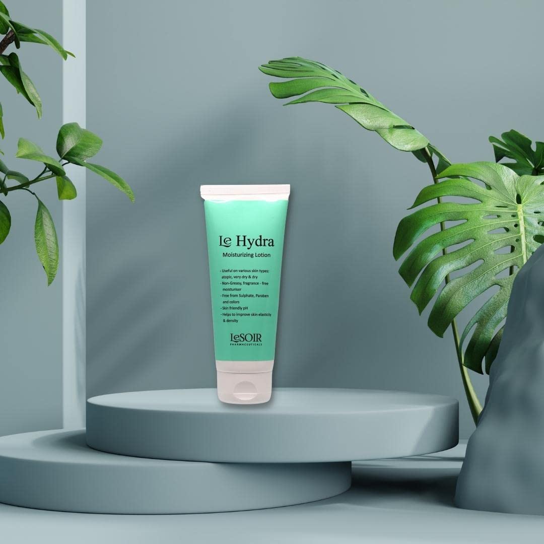 LESOIR Le Hydra Moisturizing Lotion - Hydrating Face Moisturizer for Dry Skin, Deep Nourishing Cream with Hyaluronic Acid & Vitamin E | Day & Night Use for Women & Men
