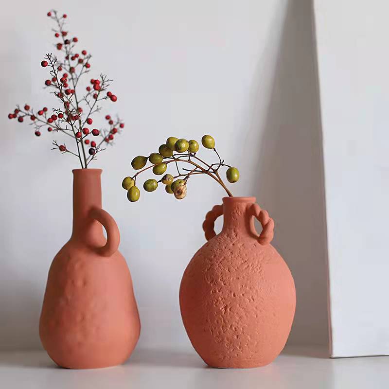 Attaya Textured Ceramic Vase - Handmade Modern Home Decor for Living Room, Bedroom & Office - Perfect for Flowers, Plants & Decorative Centerpieces