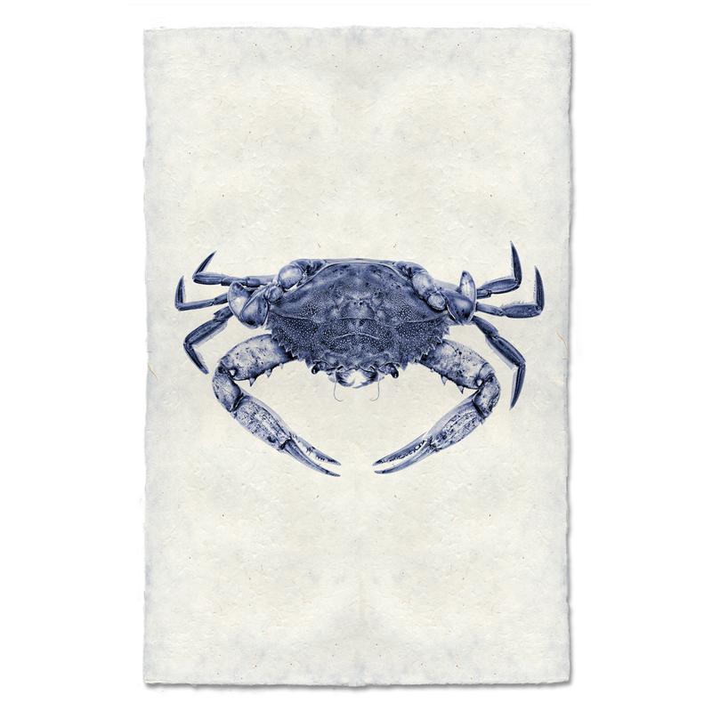 Blue Crab Print T-Shirt - Stylish Casual Wear for Beach, Summer & Outdoor Activities