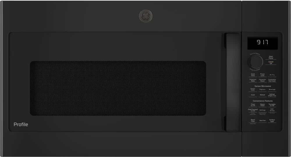 GE Profile PVM9179DRBB 30-Inch Over-the-Range Convection Microwave Oven - Black | Built-in Smart Sensor Cooking, 1.7 cu.ft Capacity | Perfect for Modern Kitchens, Small Spaces & Quick Meal Prep