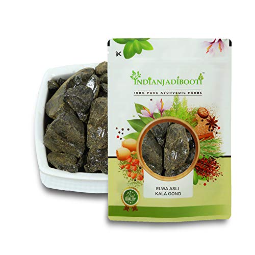 Pure Indian JadiBooti Kala Gond (Black Aloe Vera Gum) - 100% Natural Aloe Barbadensis Resin - 250g (8.8 Oz) for Skin Care, Hair Growth & Ayurvedic Remedies - Perfect for DIY Beauty Treatments and Herbal Medicine
