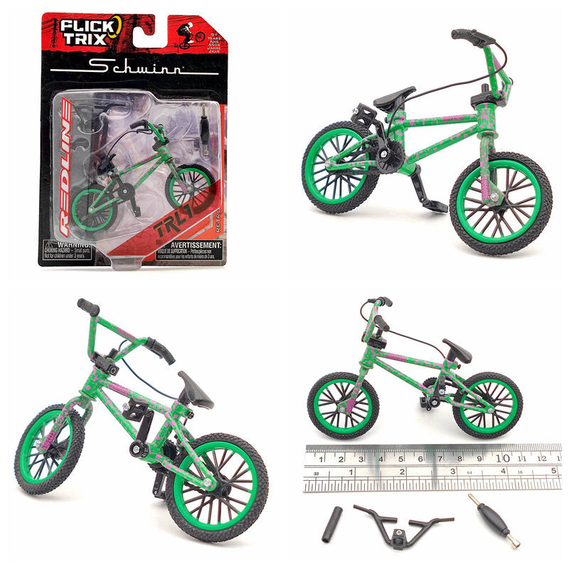 Premium FLICK TRIX Miniature BMX Finger Bike - Diecast Metal DeathTrap Bicycle Toy for Kids & Adults - Perfect for Office Desk, Stress Relief & Collectible Gift