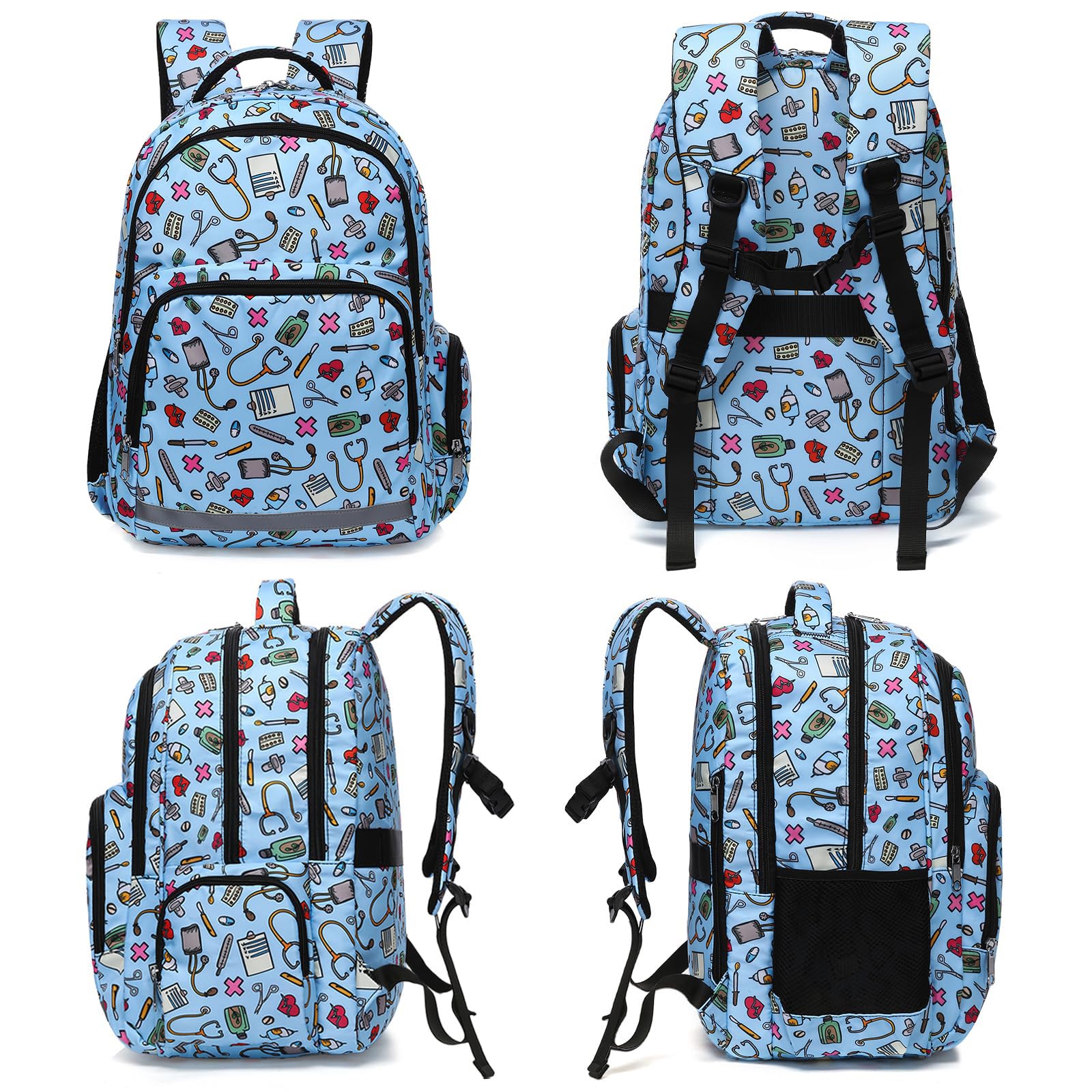 Gatycallaty Nurse Backpack for Women - Waterproof Laptop Backpack for Nursing Students, CNA, CMA - Hospital, College & Commuter Essentials Bag - Perfect Gift for Nurses (Blue) | Ideal for Clinical Rotations, Work & Travel