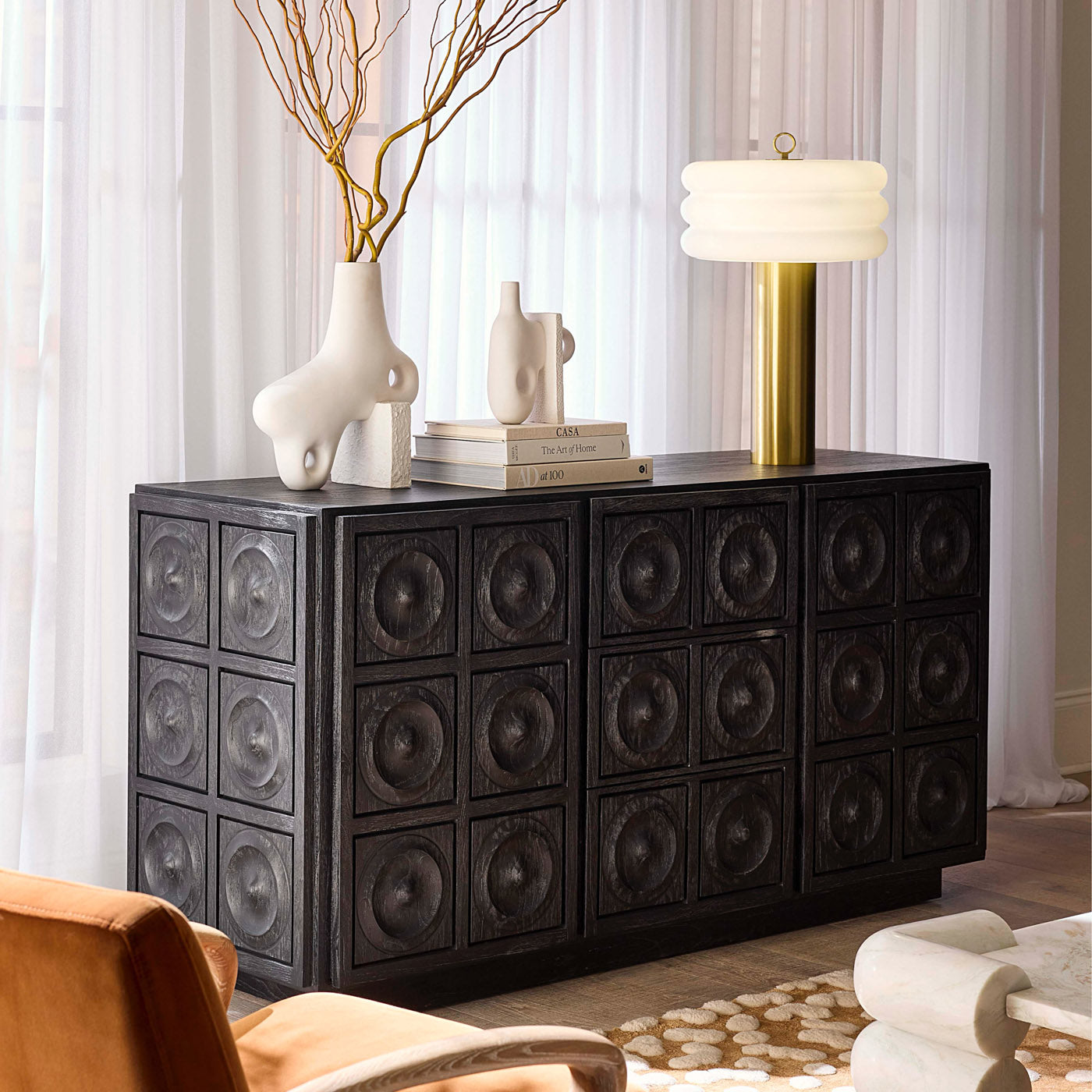 Paradox Large Vase - Modern Ceramic Floor Vase for Home Decor, Living Room Centerpiece, Wedding & Event Decoration