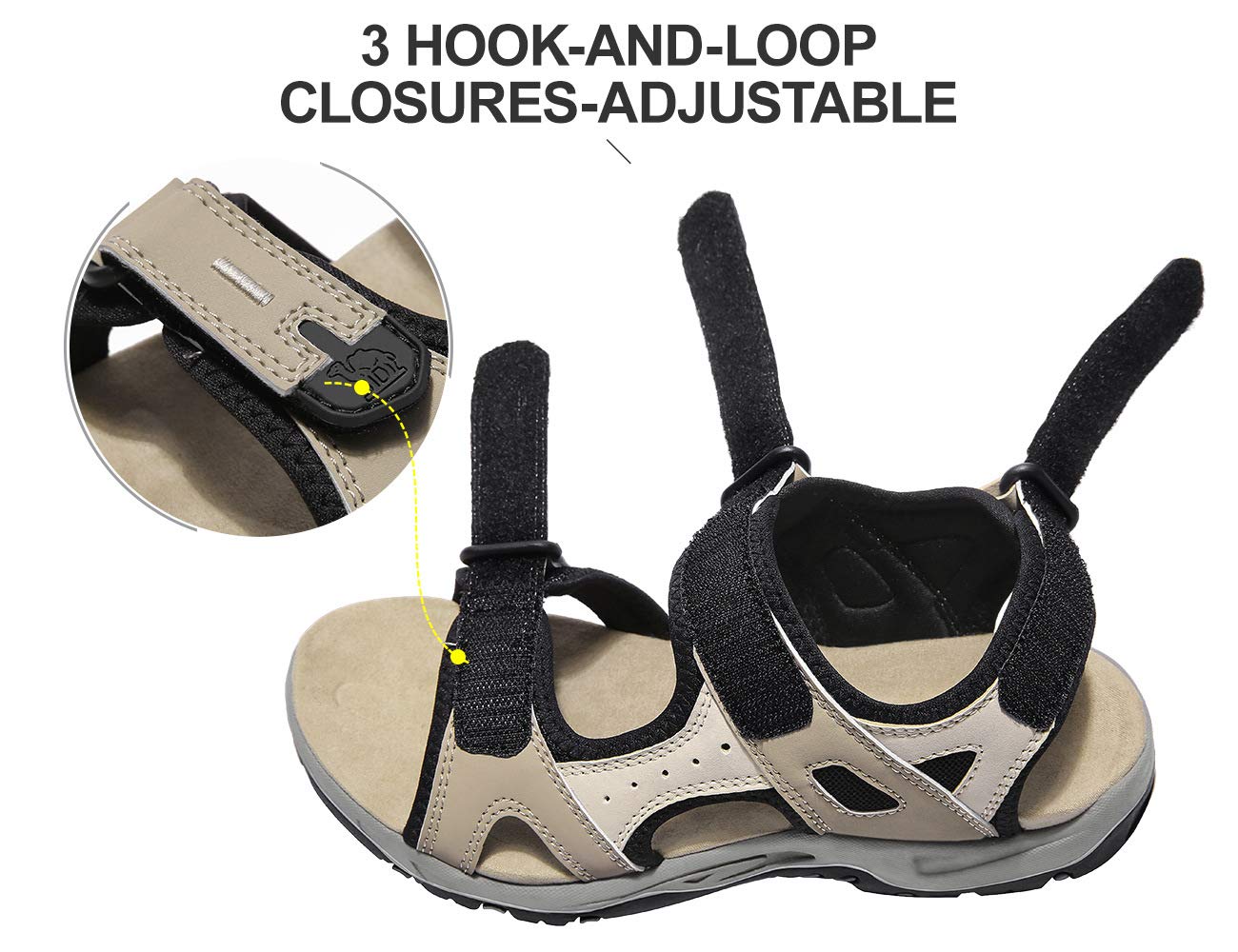 CAMEL CROWN Women's Hiking Sandals - Waterproof Sport Sandals with Arch Support for Walking, Beach & Outdoor Activities | Comfortable & Durable for Travel, Camping & Summer Adventures