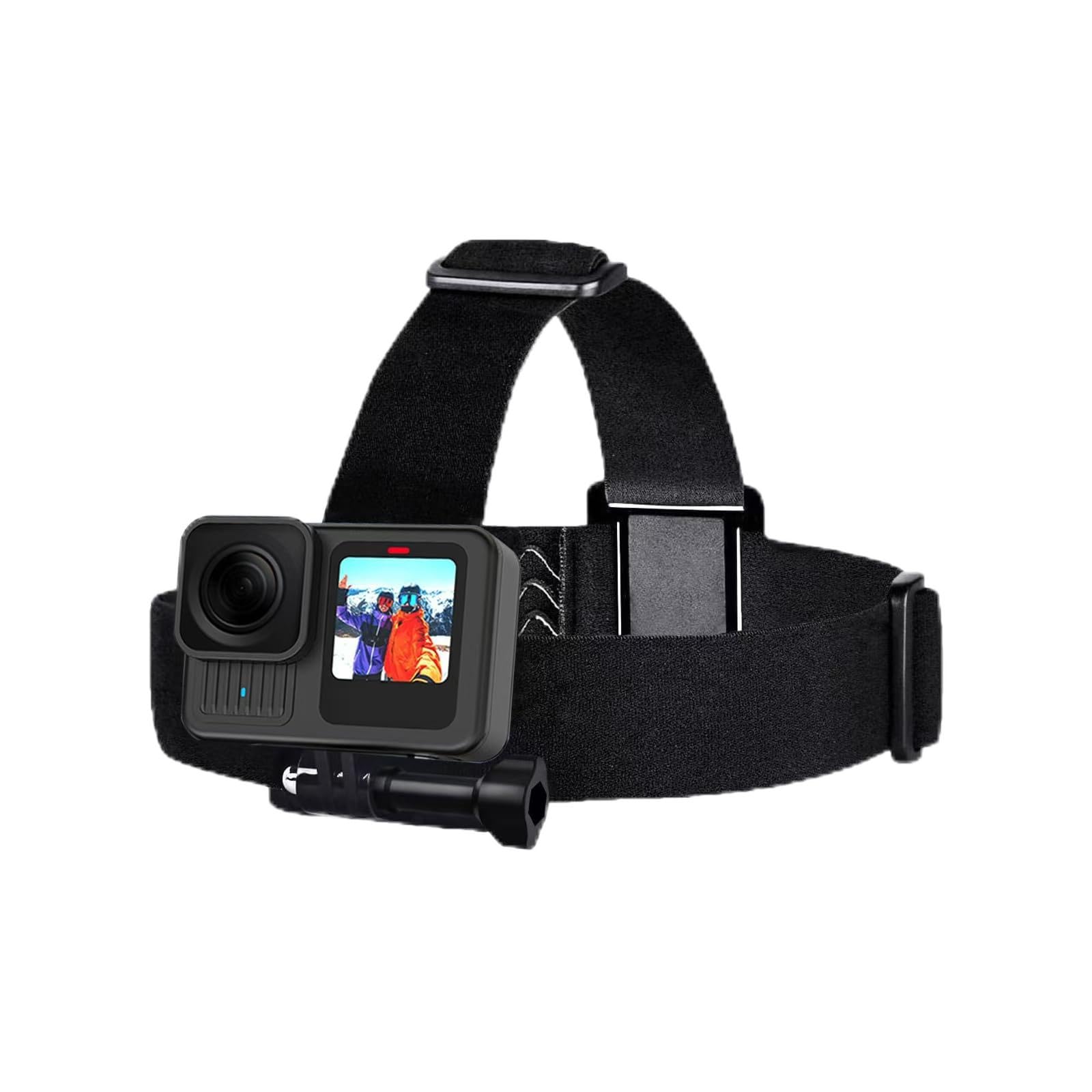 Waterproof Elastic Head Strap Mount for GoPro & Action Cameras - Secure Hands-Free Recording for Sports, Vlogging & Outdoor Adventures