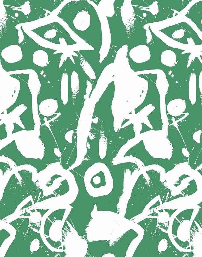 Chris Benz 'El Quijote' Kelly Green Wallpaper - Premium Peel & Stick Removable Wallpaper for Living Room, Bedroom, Nursery Decor