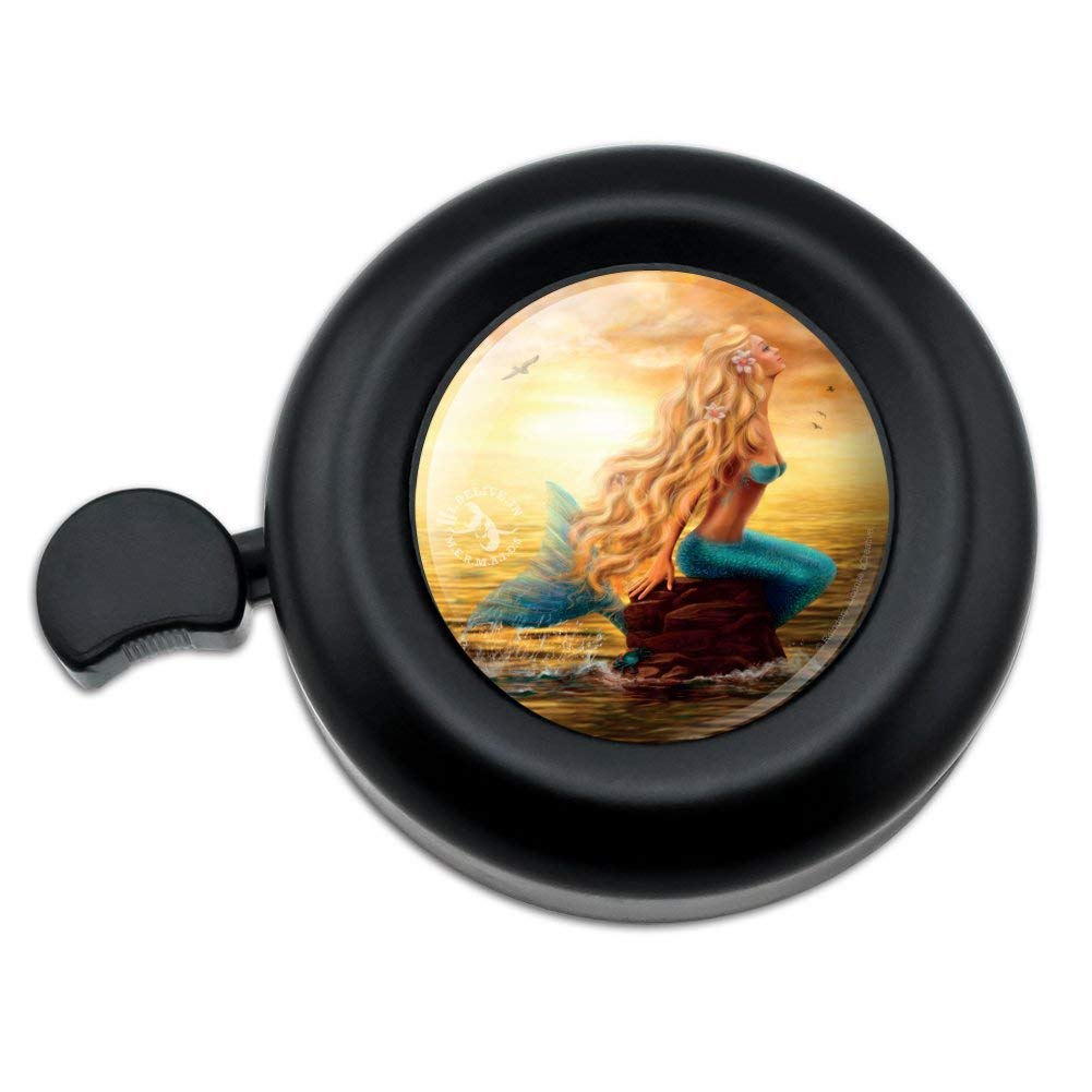 I Believe in Mermaids Tropical Beach Ocean Bike Bell - Colorful Bicycle Handlebar Bell for Beach Cruisers & Kids Bikes - Perfect for Coastal Rides, Summer Cycling & Ocean-Themed Decor